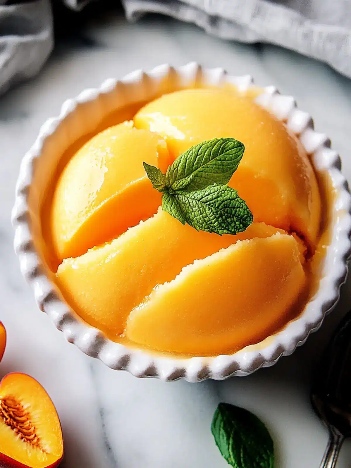 Delight in Homemade Peach Sorbet for a Sweet Summer Treat 4 Homemade Peach Sorbet