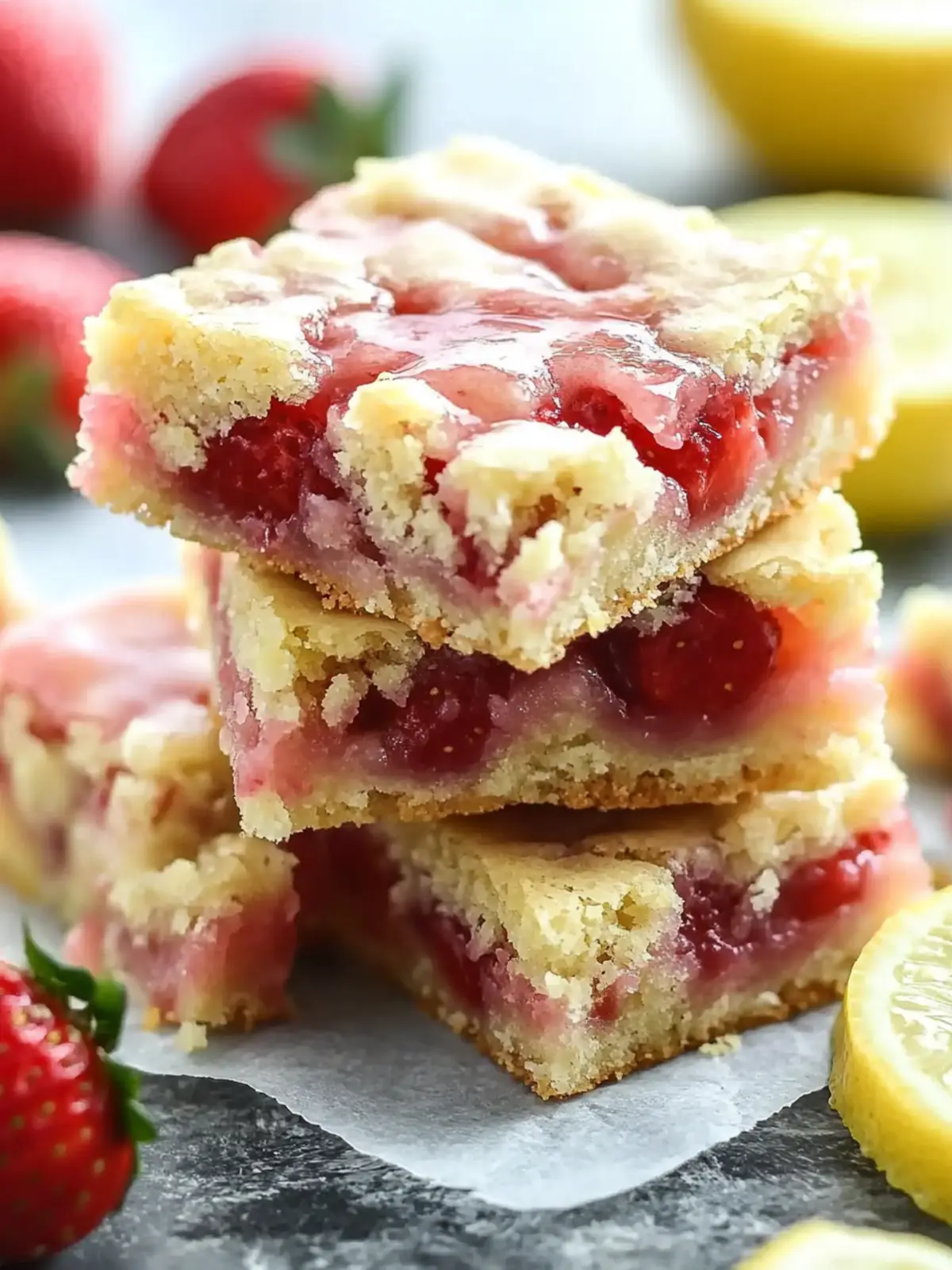 Delicious Strawberry Lemon Blondies for Sunny Days 2 Strawberry Lemon Blondies