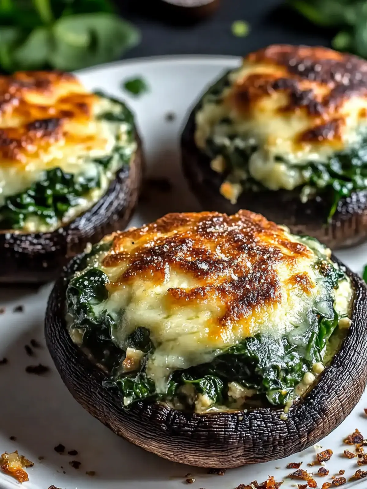 Irresistible Spinach and Cheese Stuffed Portobello Mushroom Bliss 3 Spinach and Cheese Stuffed Portobello Mushroom