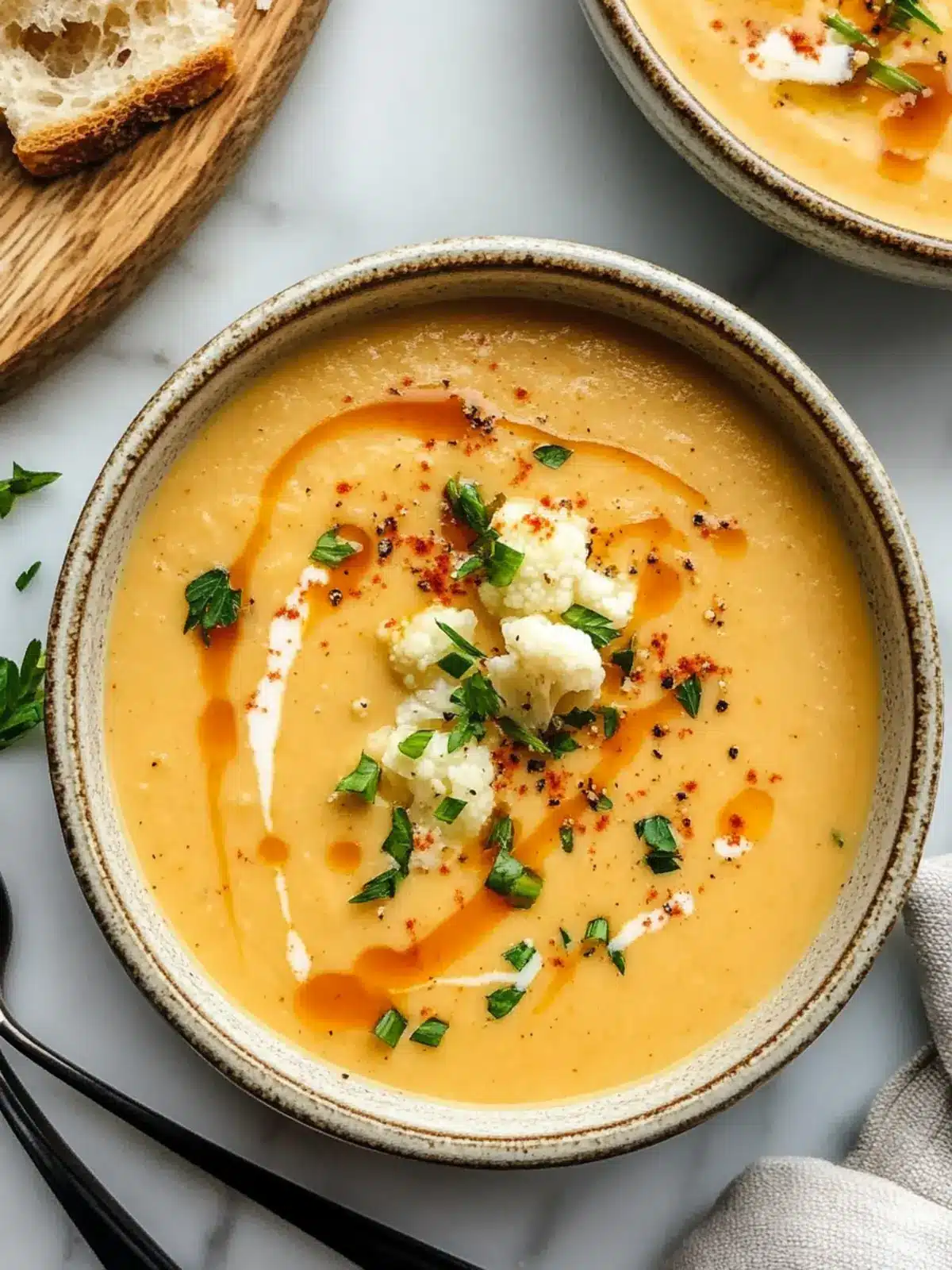 Cheddar Buffalo Cauliflower Soup: A Cozy, Flavorful Twist 4 Cheddar Buffalo Cauliflower Soup
