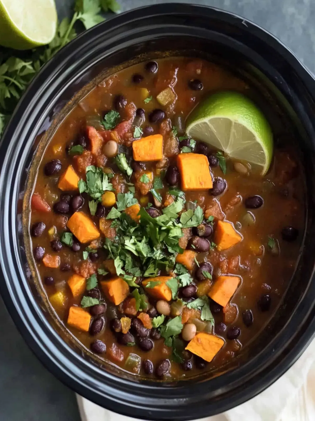Crock Pot Sweet Potato Black Bean Chili Recipe for Cozy Nights 4 Crock Pot Sweet Potato Black Bean Chili Recipe