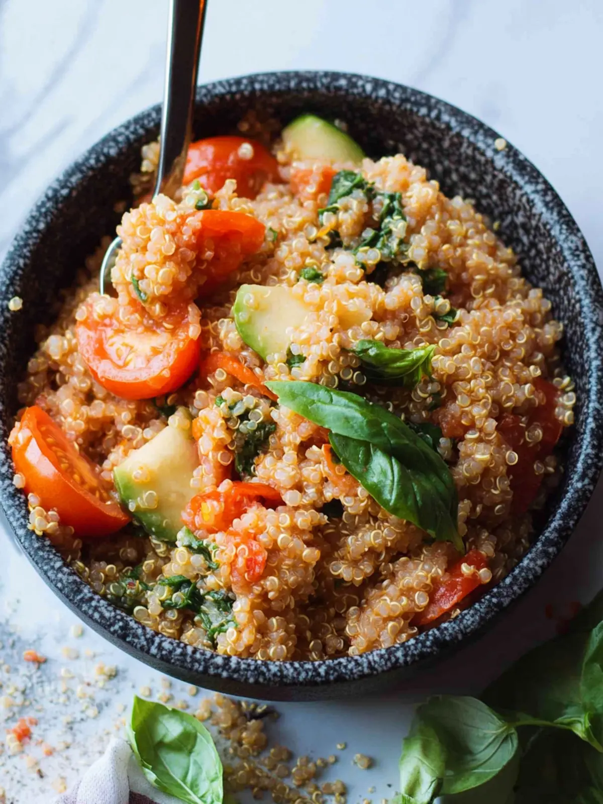 Easy Tomato & Basil Quinoa Risotto You’ll Love in 10 Minutes 2 Easy Tomato & Basil Quinoa Risotto