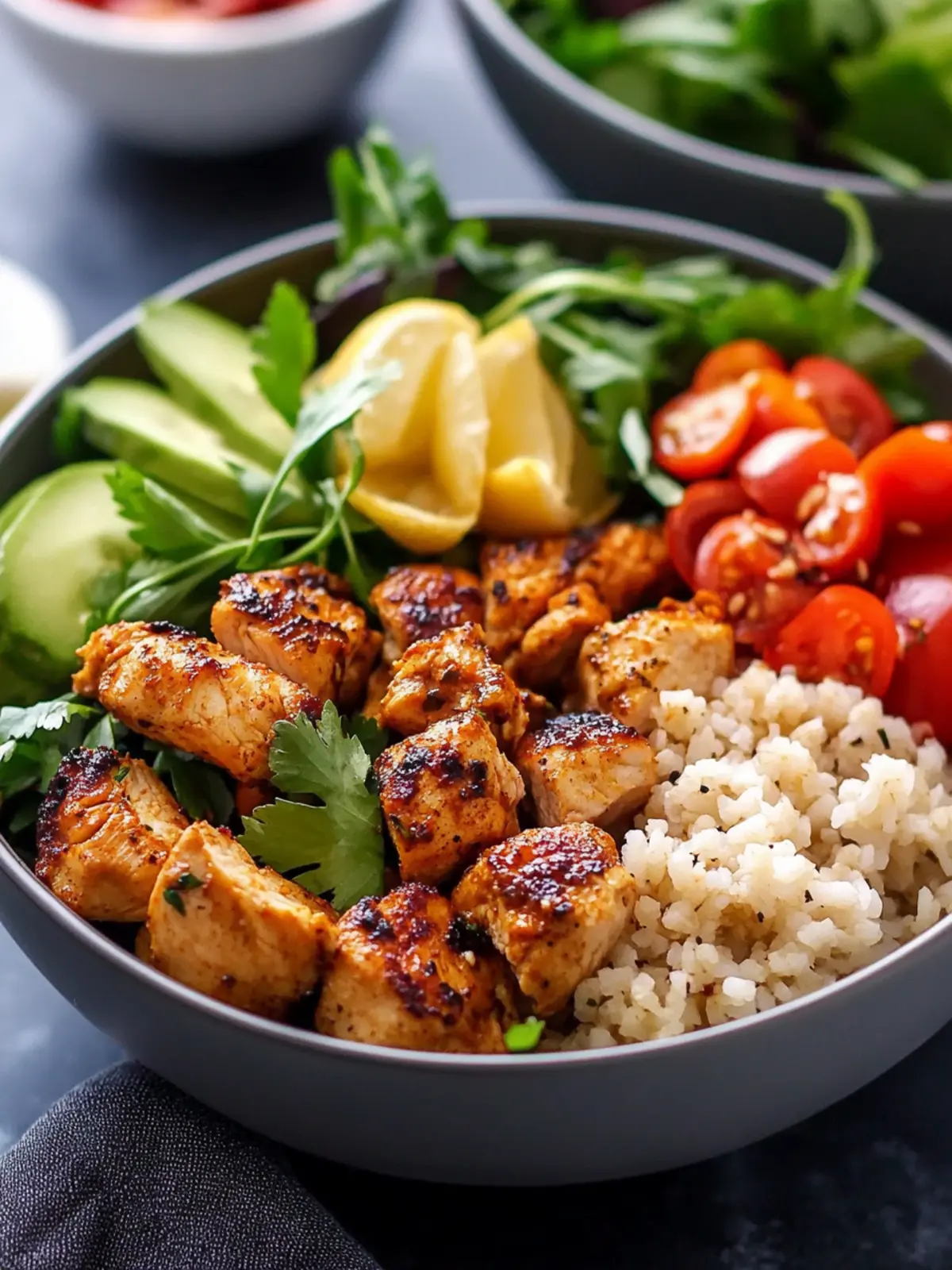 Spicy Chicken Nourish Bowl with Flavor-Packed Couscous Delight 3 Spicy Chicken Nourish Bowl