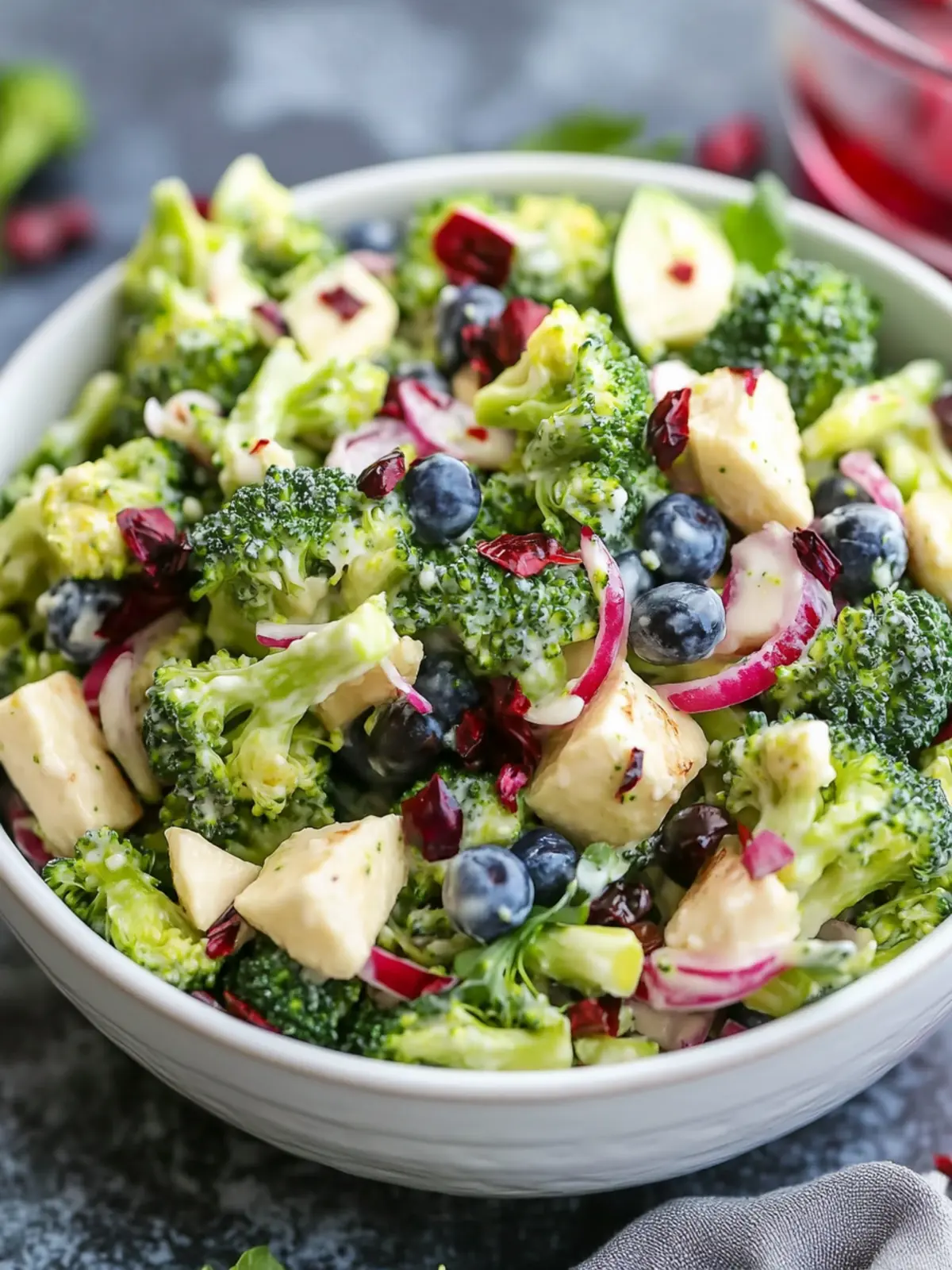 Wholesome Healthy Broccoli Salad with Sweet Blueberry Burst 2 Healthy Broccoli Salad