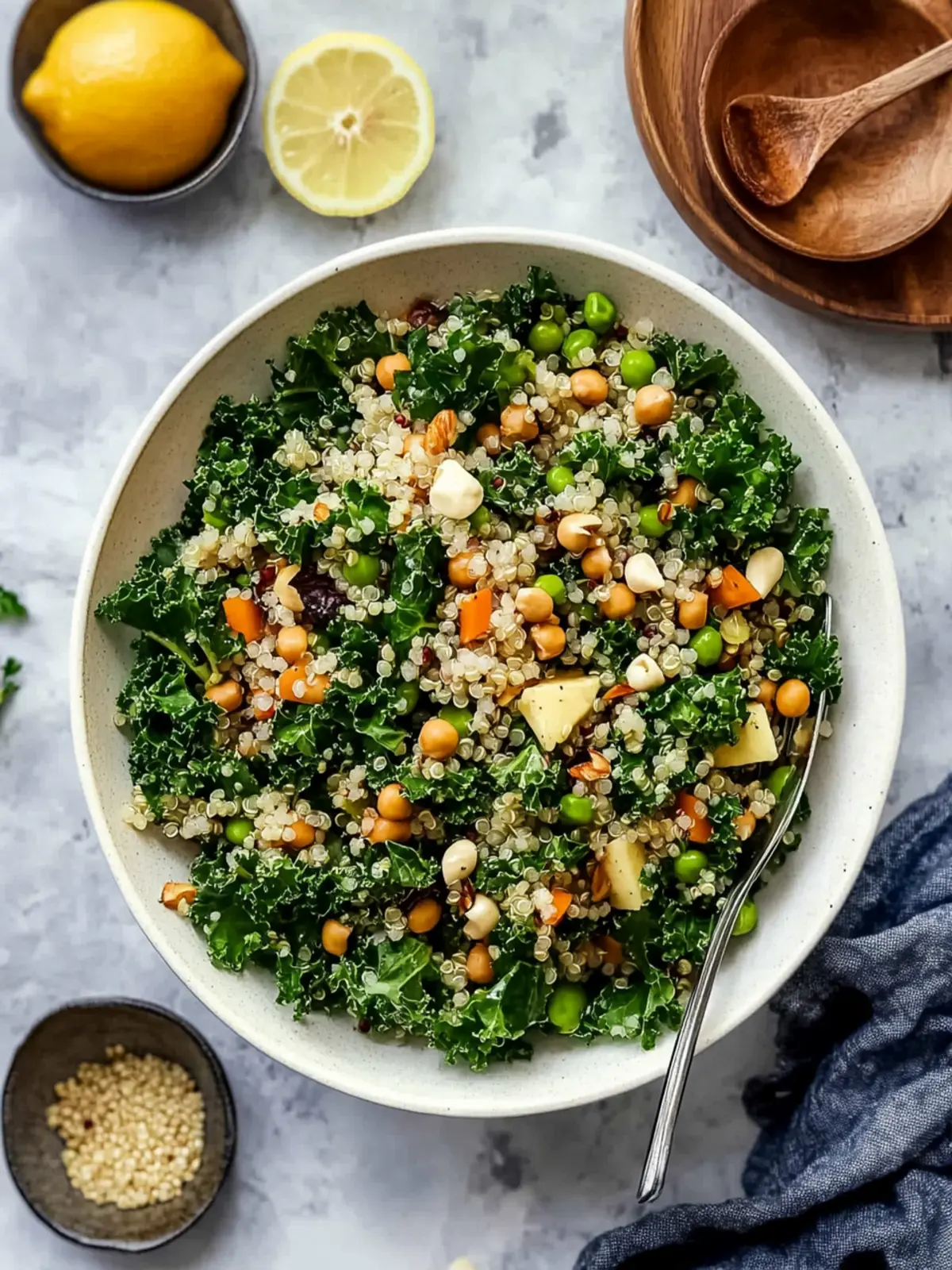 Kale Quinoa Salad & Lemon Dijon Dressing: A Flavor Boost! 4 Kale Quinoa Salad & Lemon Dijon Dressing