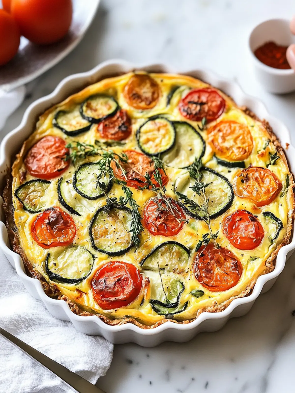 Crustless Garden Vegetable Quiche: A Light and Flavorful Delight 5 Crustless Garden Vegetable Quiche (gluten free + dairy free)