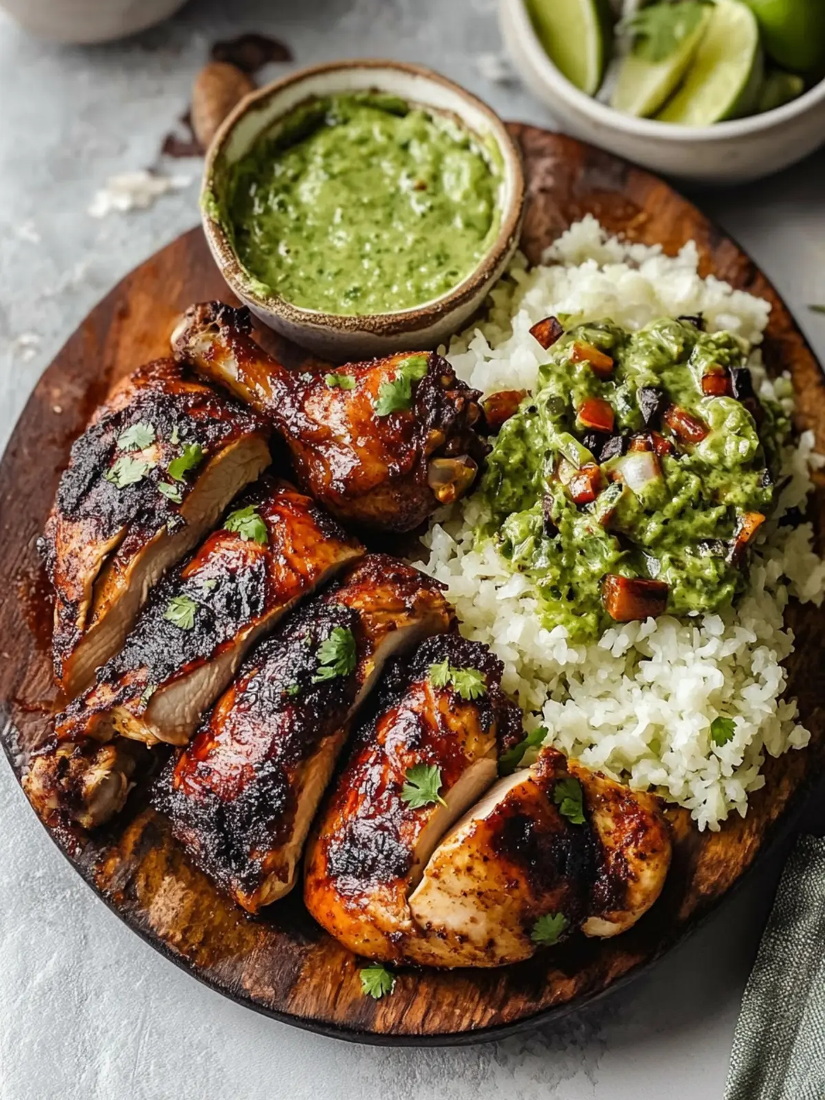 Peruvian Inspired Chicken Thighs with Zesty Jalapeño Sauce 3 Peruvian Inspired Chicken