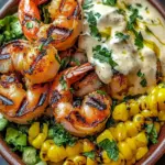 Delicious Grilled Shrimp Bowl Creamy Easy and Quick Recipe 6 Grilled Shrimp Bowl creamy Easy and Quick Recipe