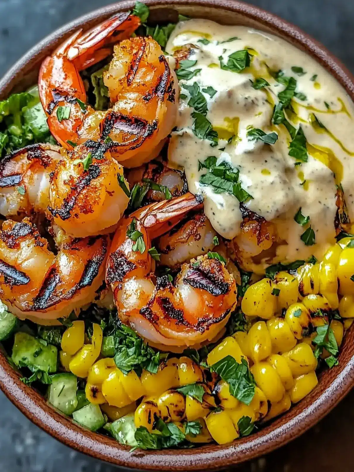 Delicious Grilled Shrimp Bowl Creamy Easy and Quick Recipe 5 Grilled Shrimp Bowl creamy Easy and Quick Recipe