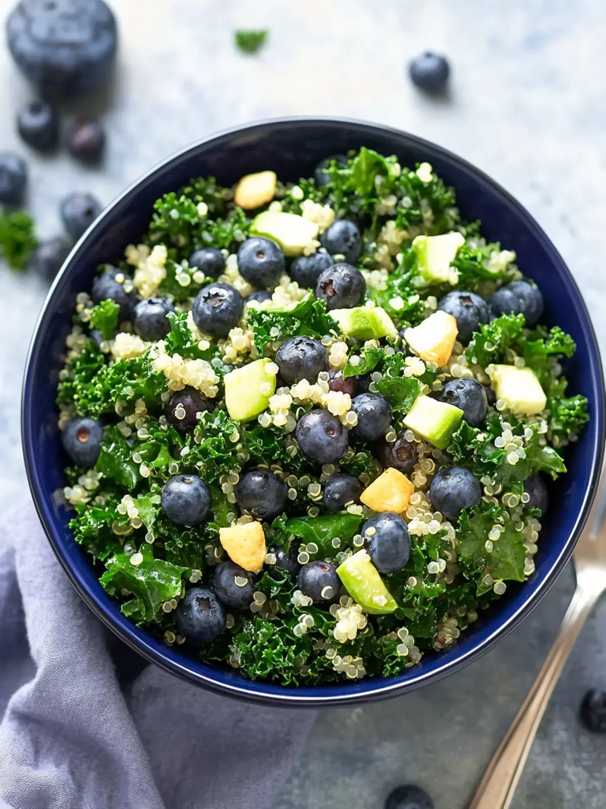 Vibrant Kale Quinoa Salad with Blueberries for a Fresh Boost 2 Kale Quinoa Salad with Blueberries
