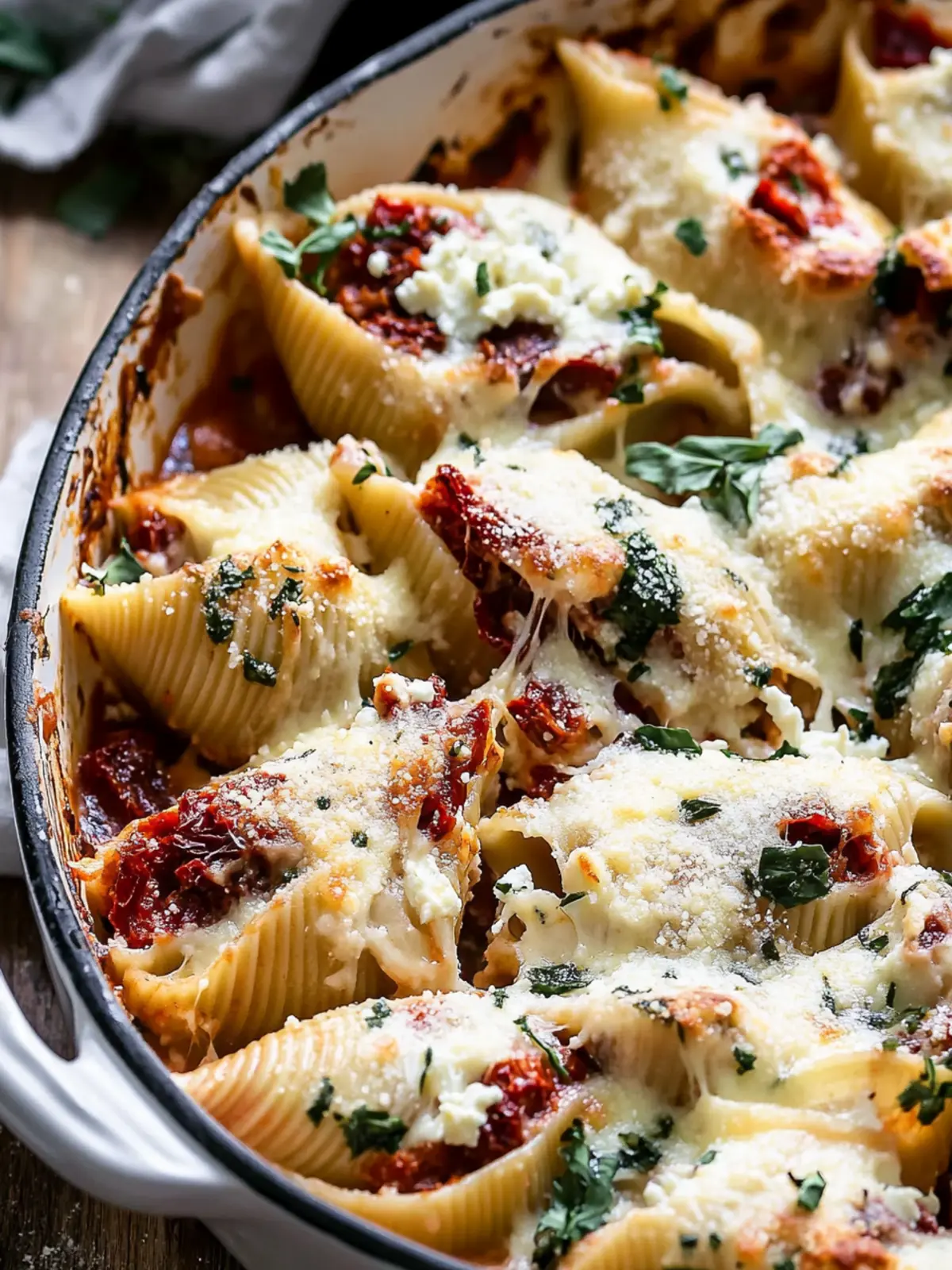 Creamy Sun-Dried Tomato and Ricotta Stuffed Shells Bliss 4 Creamy Sun-Dried Tomato and Ricotta Stuffed Shells