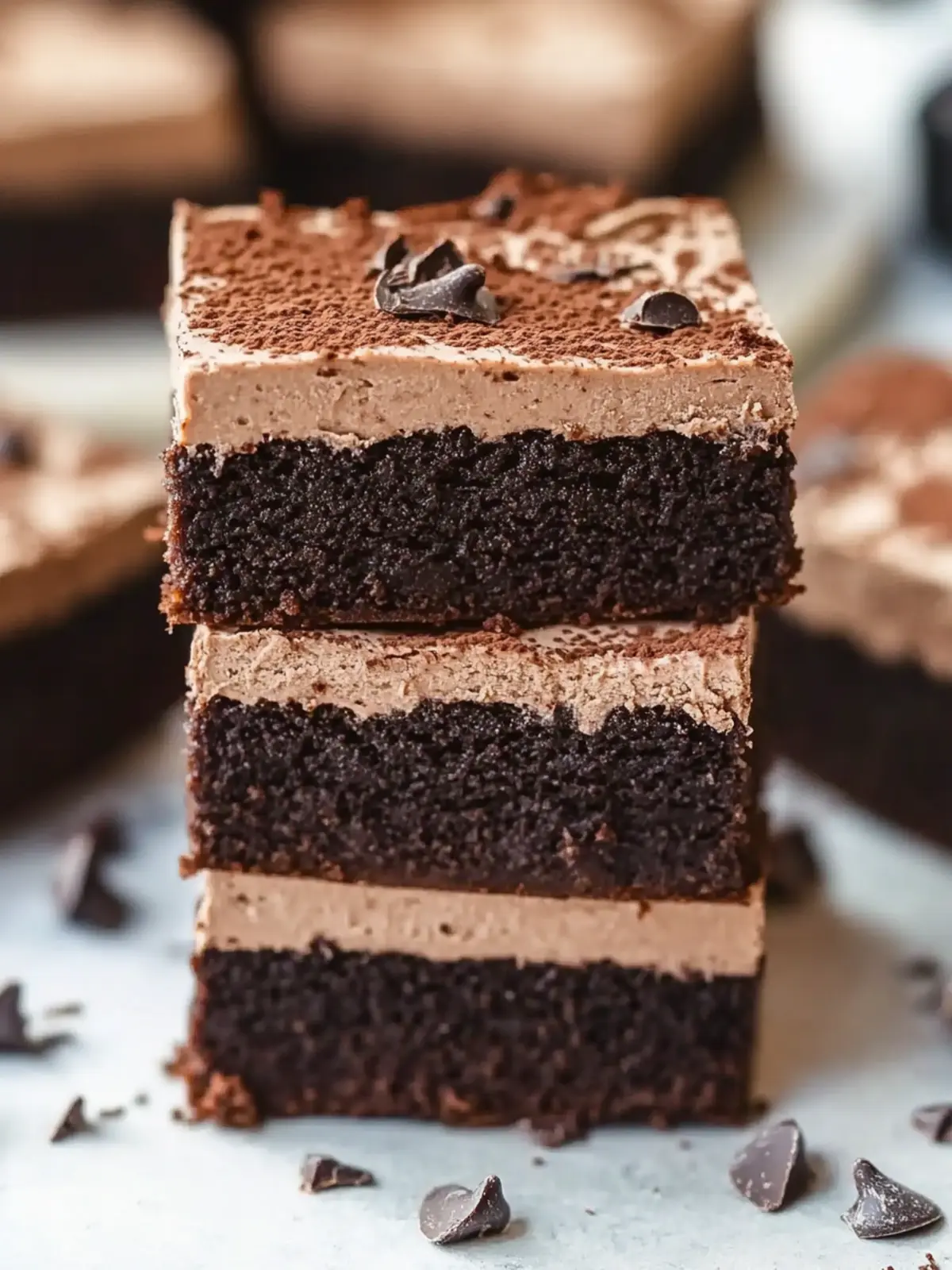 Decadent Chocolate Mousse Brownies That Will Wow You! 3 Chocolate Mousse Brownies or Best Brownies EVER!