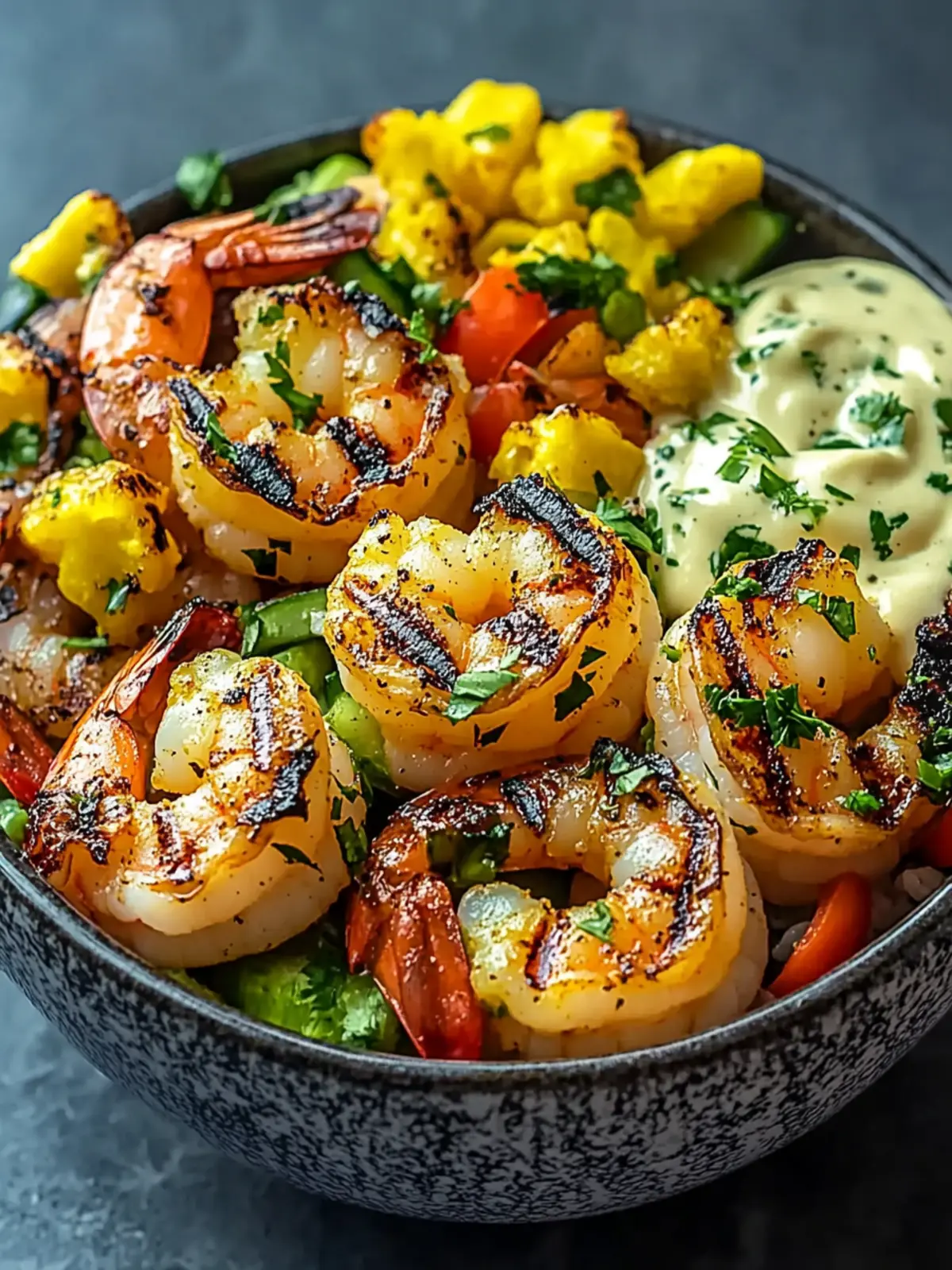 Delicious Grilled Shrimp Bowl Creamy Easy and Quick Recipe 5 Grilled Shrimp Bowl creamy Easy and Quick Recipe
