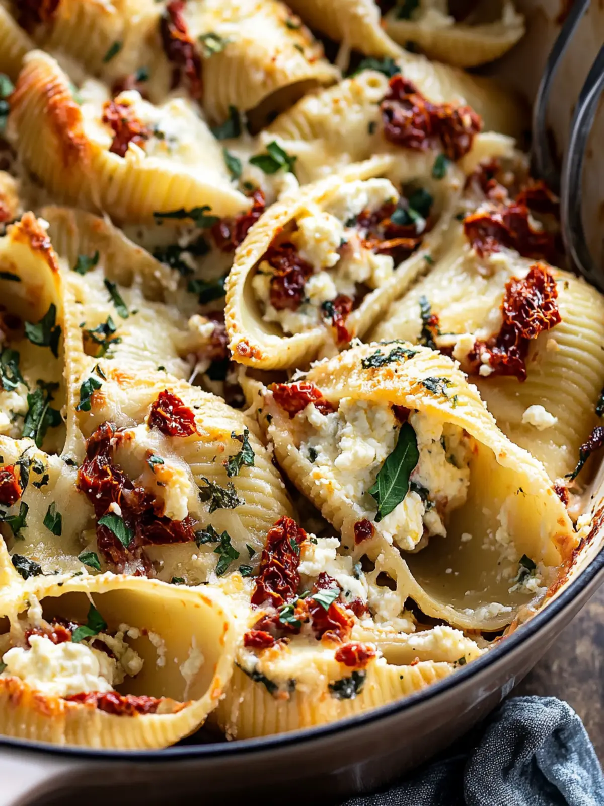 Creamy Sun-Dried Tomato and Ricotta Stuffed Shells Bliss 3 Creamy Sun-Dried Tomato and Ricotta Stuffed Shells