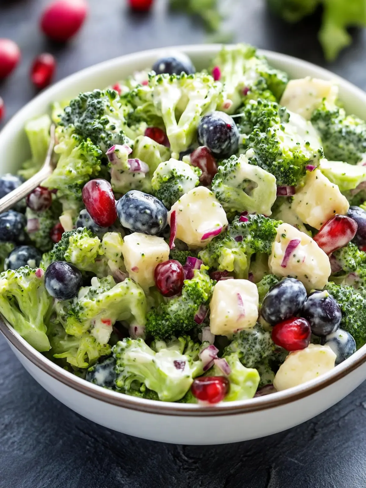 Wholesome Healthy Broccoli Salad with Sweet Blueberry Burst 5 Healthy Broccoli Salad