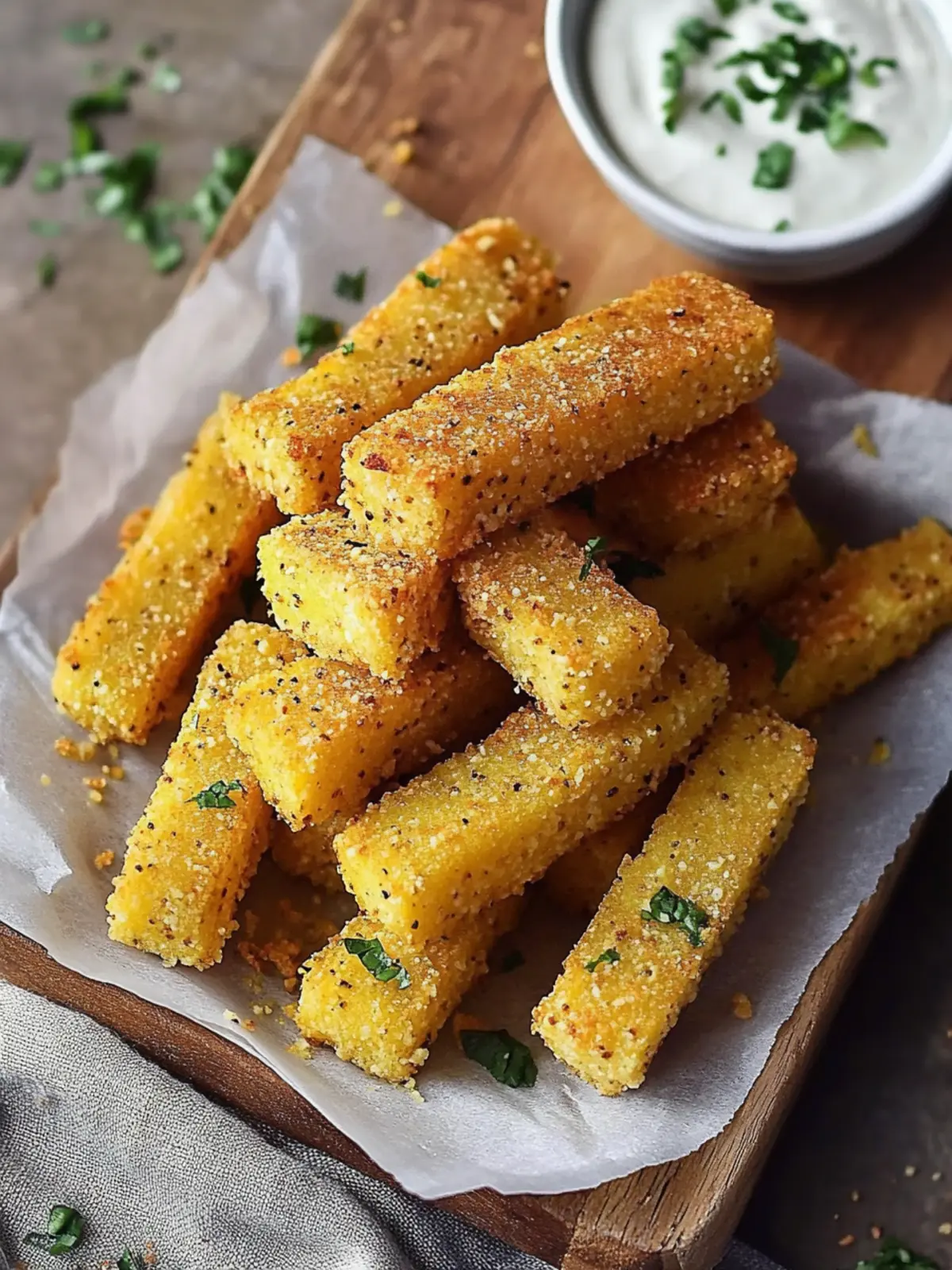 Crispy Polenta Fries: A Gluten-Free Vegan Delight! 5 Polenta Fries (Gluten-Free, Vegan Recipe