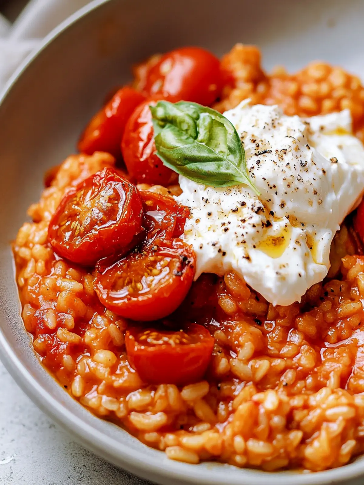Spicy Roasted Tomato and Burrata Risotto Bliss at Home 4 Spicy Roasted Tomato and Burrata Risotto