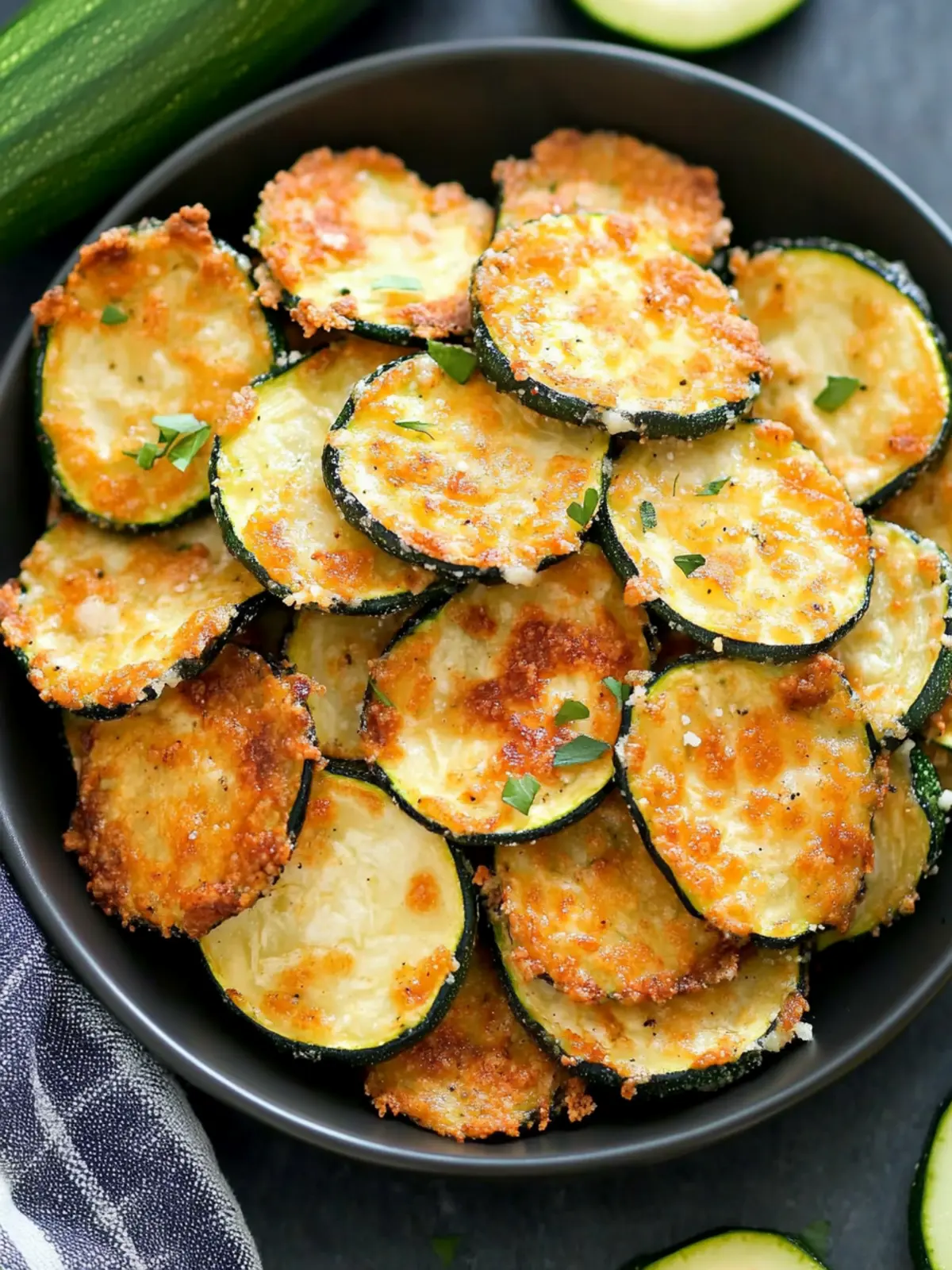 Air Fryer 2 Ingredient Parmesan Zucchini Crisps You’ll Love 4 Air Fryer 2 Ingredient Parmesan Zucchini Crisps