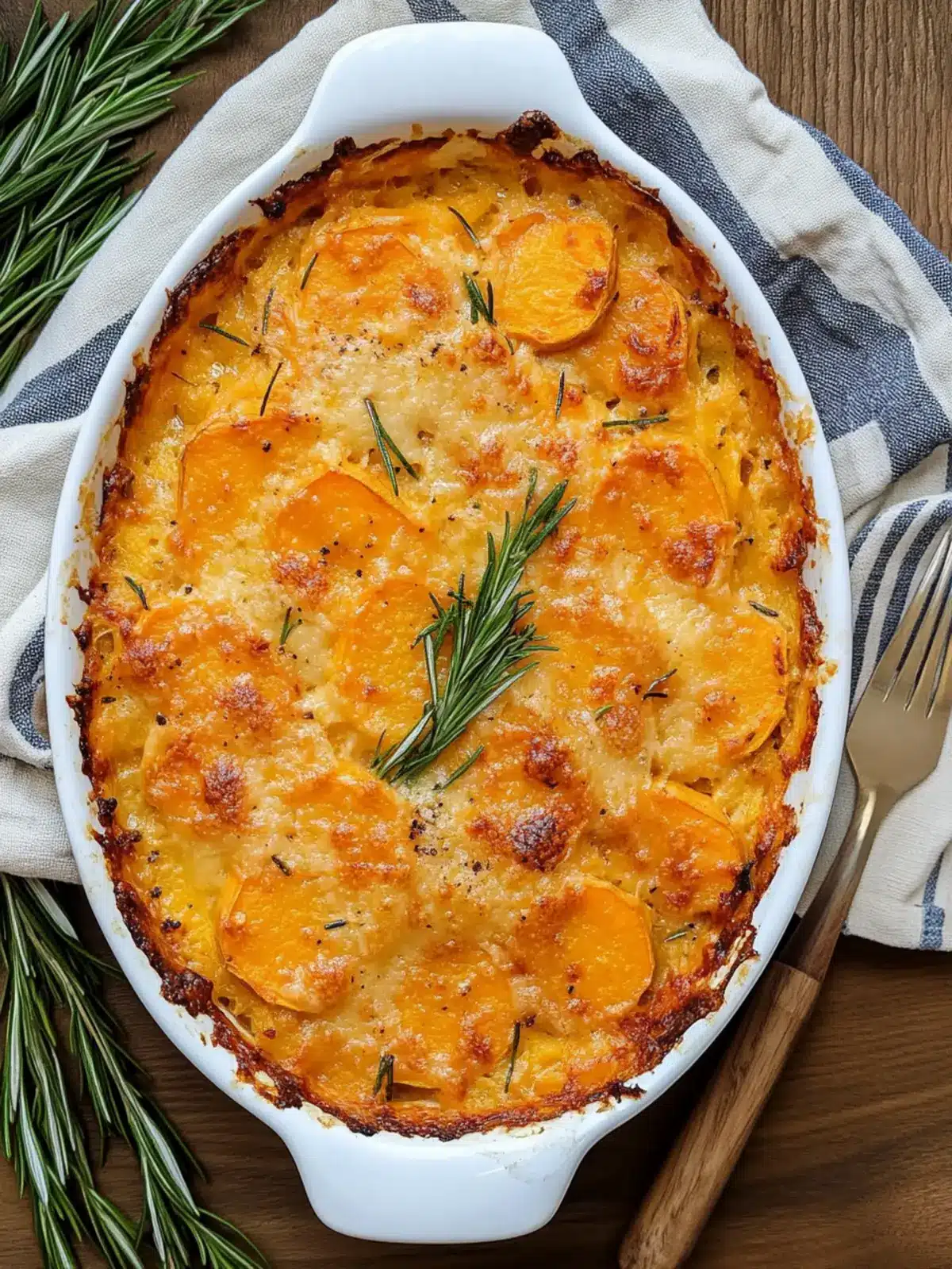 Delicious Sweet Potato Gratin with Smoked Gouda & Rosemary 4 Sweet Potato Gratin with Smoked Gouda and Rosemary