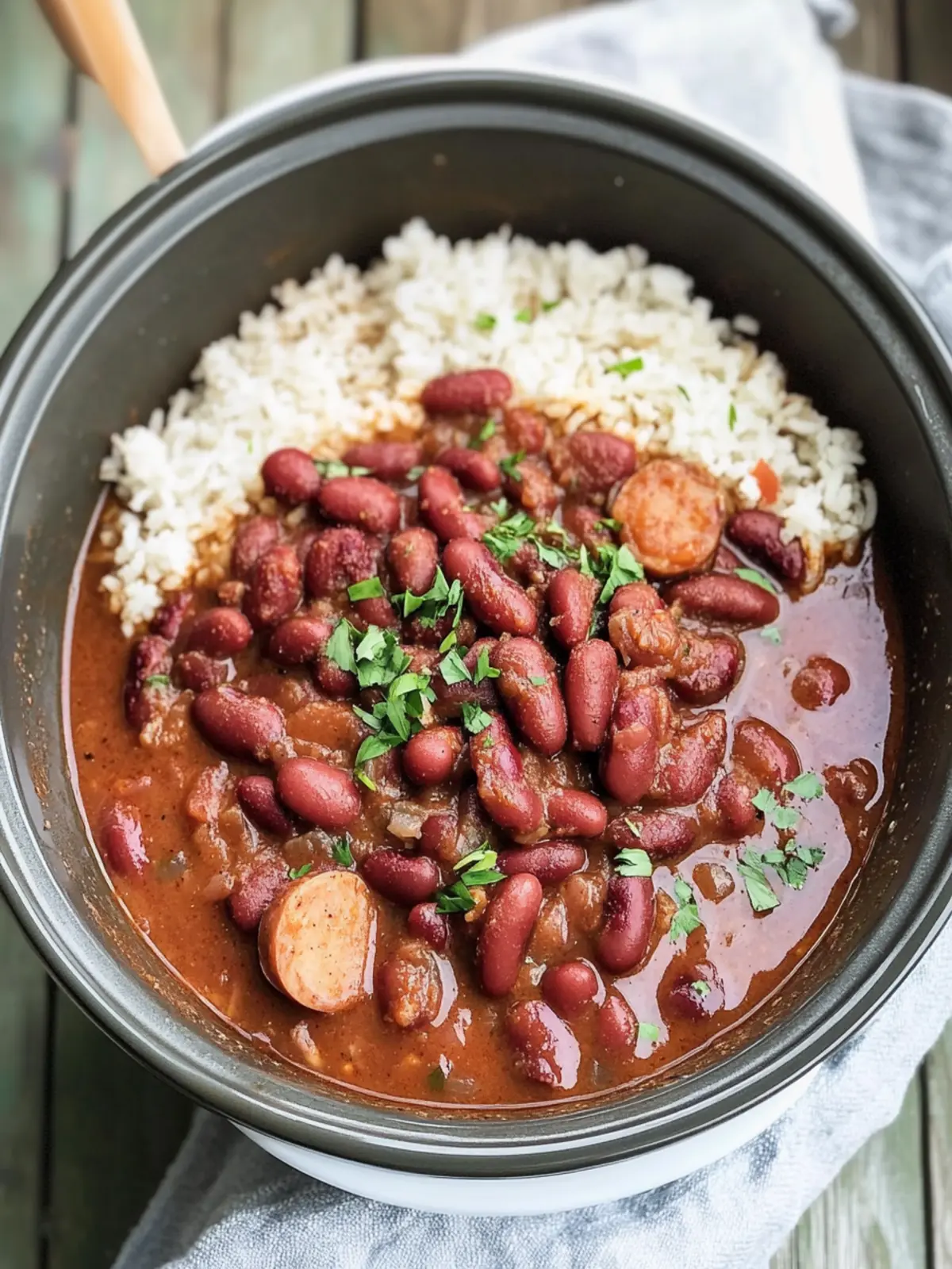 Savory Slow Cooker Cajun Red Beans and Rice You’ll Crave 3 Slow Cooker Cajun Red Beans and Rice