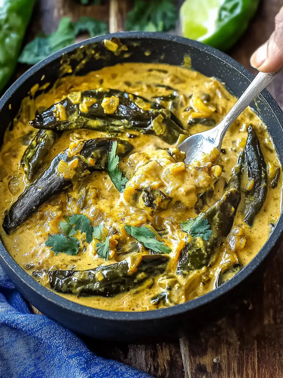 Rajas Poblanas: Cozy Roasted Poblano Strips in Cream Sauce 5 Rajas Poblanas (Roasted Poblano Strips in Cream Sauce)