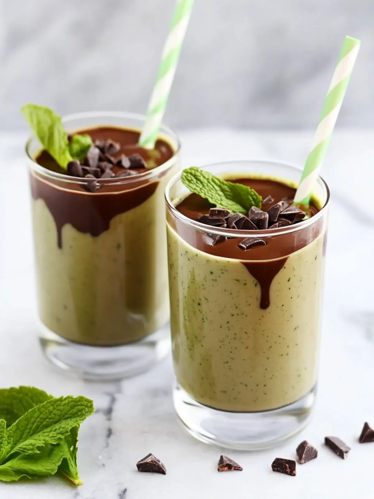 Mint Chocolate Green Protein Smoothie That’s Pure Bliss 4 Mint Chocolate Green Protein Smoothie