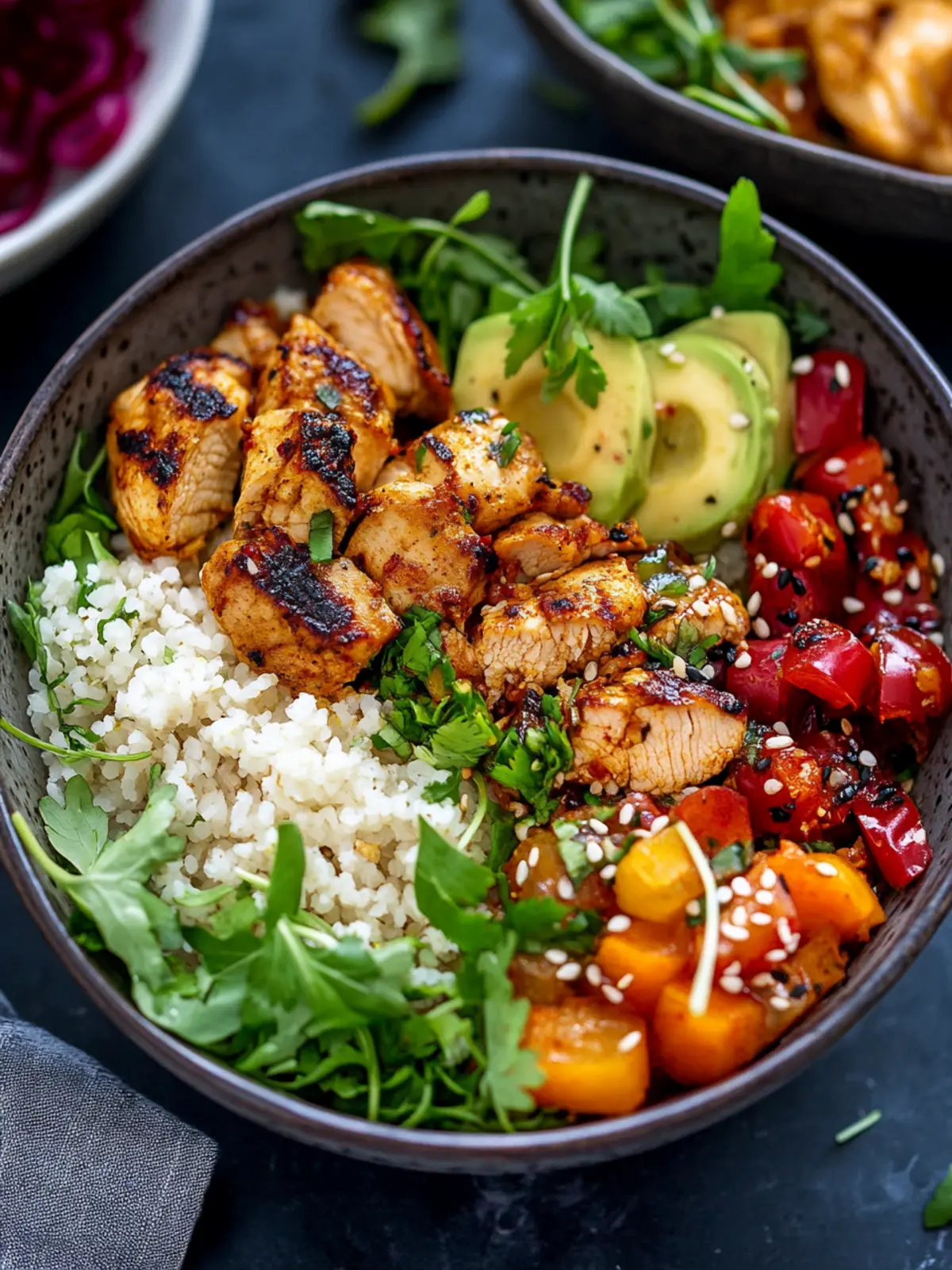 Spicy Chicken Nourish Bowl with Flavor-Packed Couscous Delight 4 Spicy Chicken Nourish Bowl