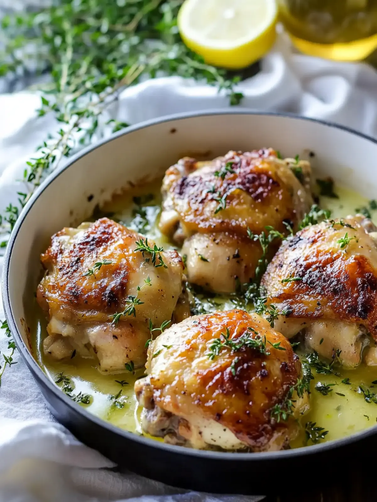 Savory White Wine Chicken Thighs for Cozy Dinner Nights 3 White Wine Chicken Thighs