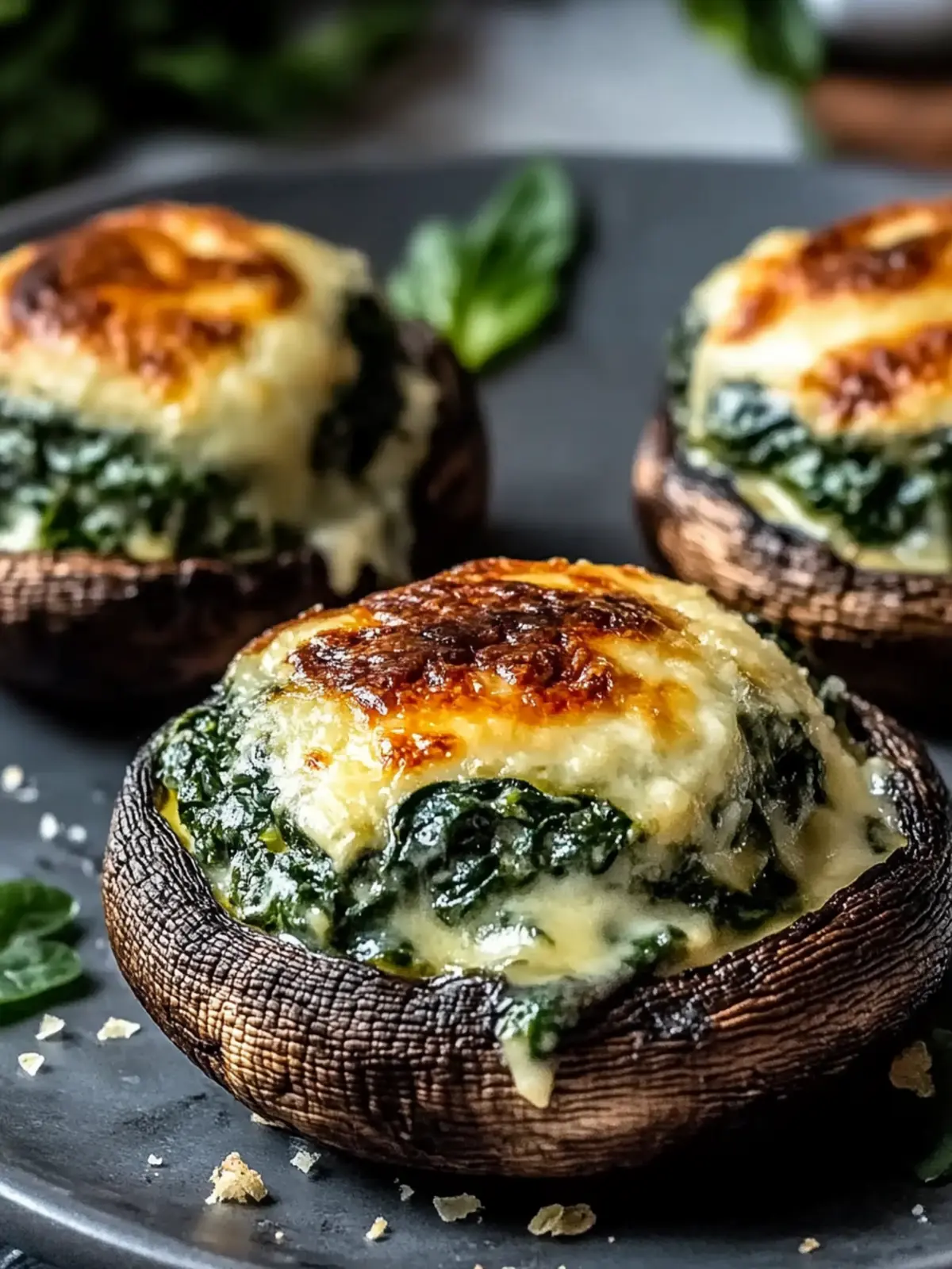 Irresistible Spinach and Cheese Stuffed Portobello Mushroom Bliss 2 Spinach and Cheese Stuffed Portobello Mushroom