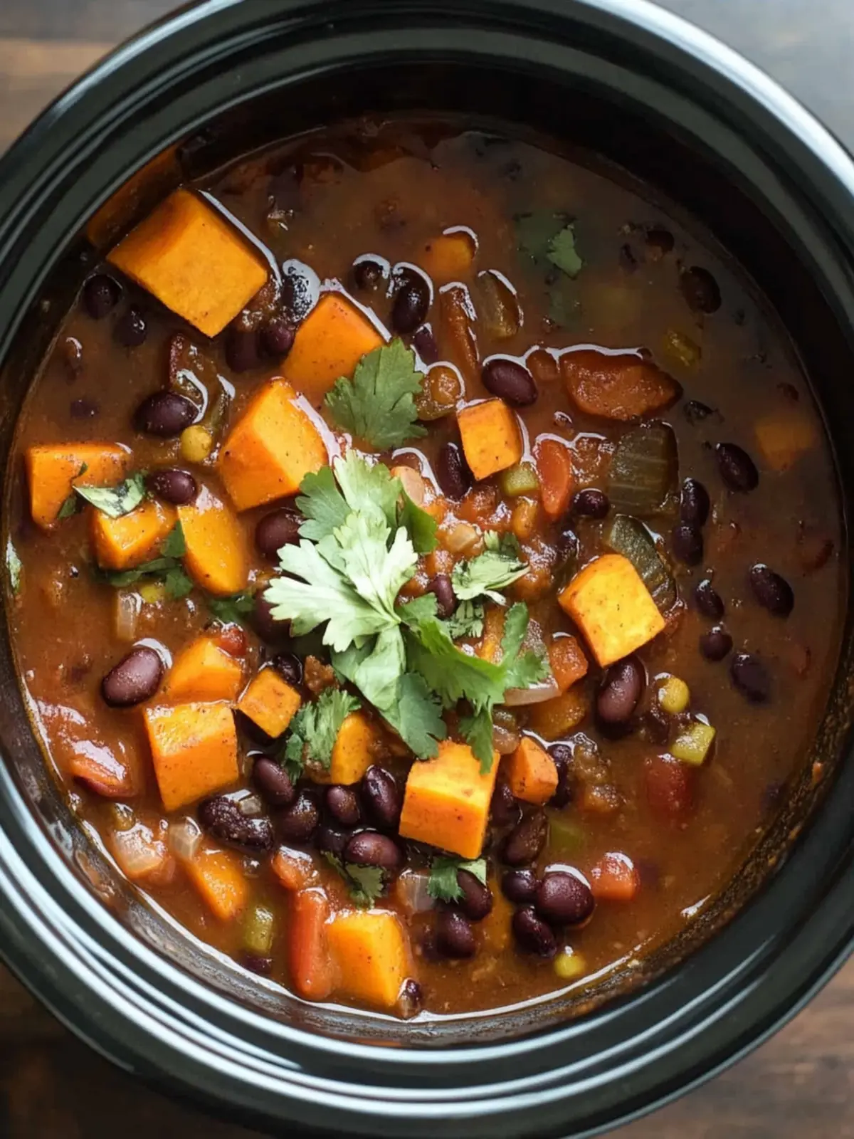 Crock Pot Sweet Potato Black Bean Chili Recipe for Cozy Nights 2 Crock Pot Sweet Potato Black Bean Chili Recipe