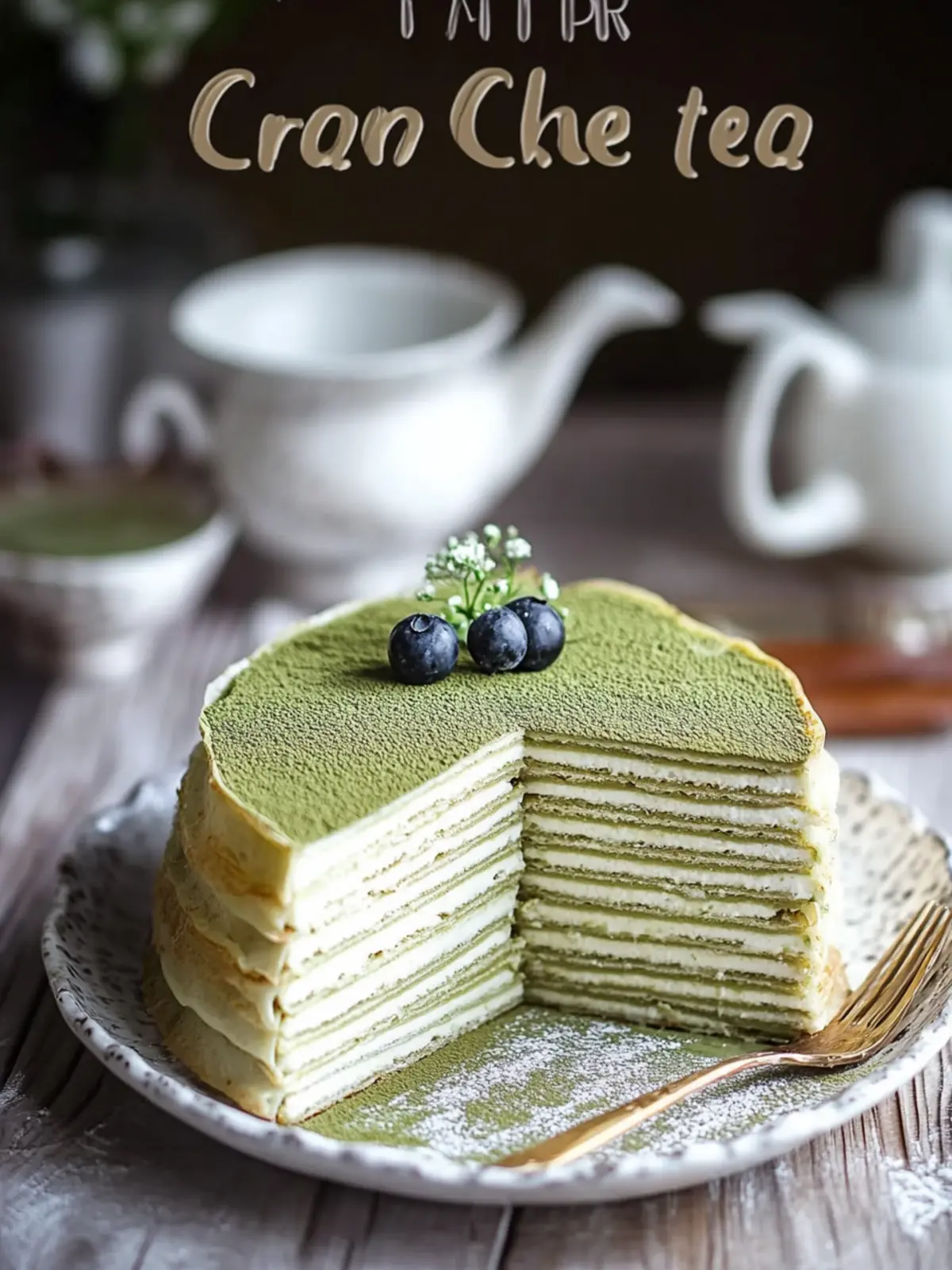 Japanese Matcha Green Tea Mille Crepe Cake - A No-Bake Delight 2 Japanese Matcha Green Tea Mille Crepe Cake - A No-Bake Dessert