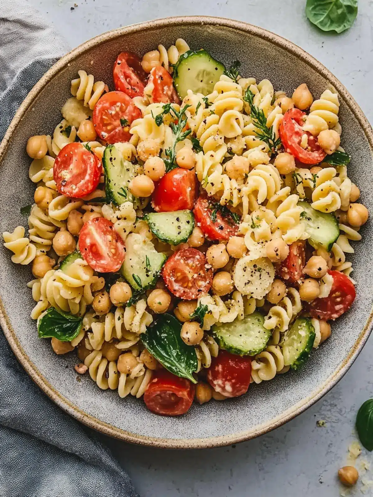 Chickpea Pasta Salad with Creamy Tahini Dressing Delight 2 Chickpea Pasta Salad with Creamy Tahini Dressing