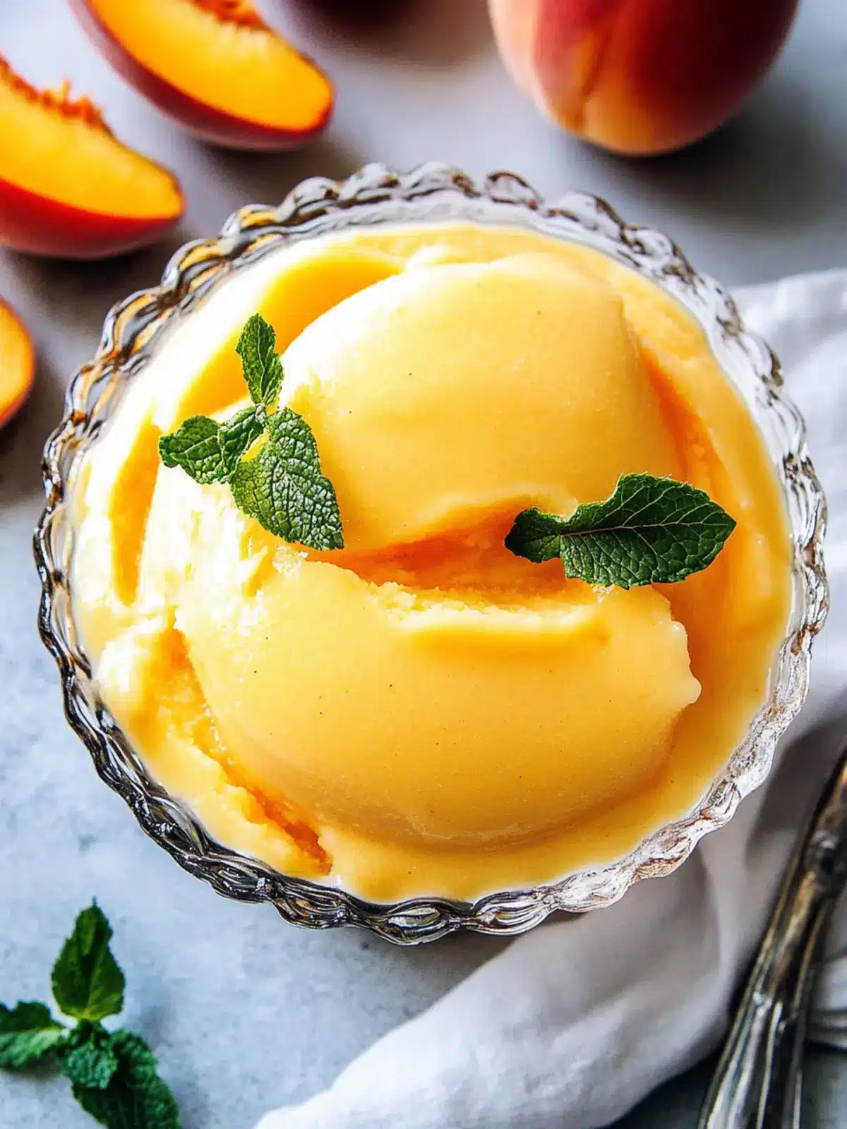 Delight in Homemade Peach Sorbet for a Sweet Summer Treat 5 Homemade Peach Sorbet