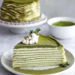 Japanese Matcha Green Tea Mille Crepe Cake - A No-Bake Delight 6 Japanese Matcha Green Tea Mille Crepe Cake - A No-Bake Dessert