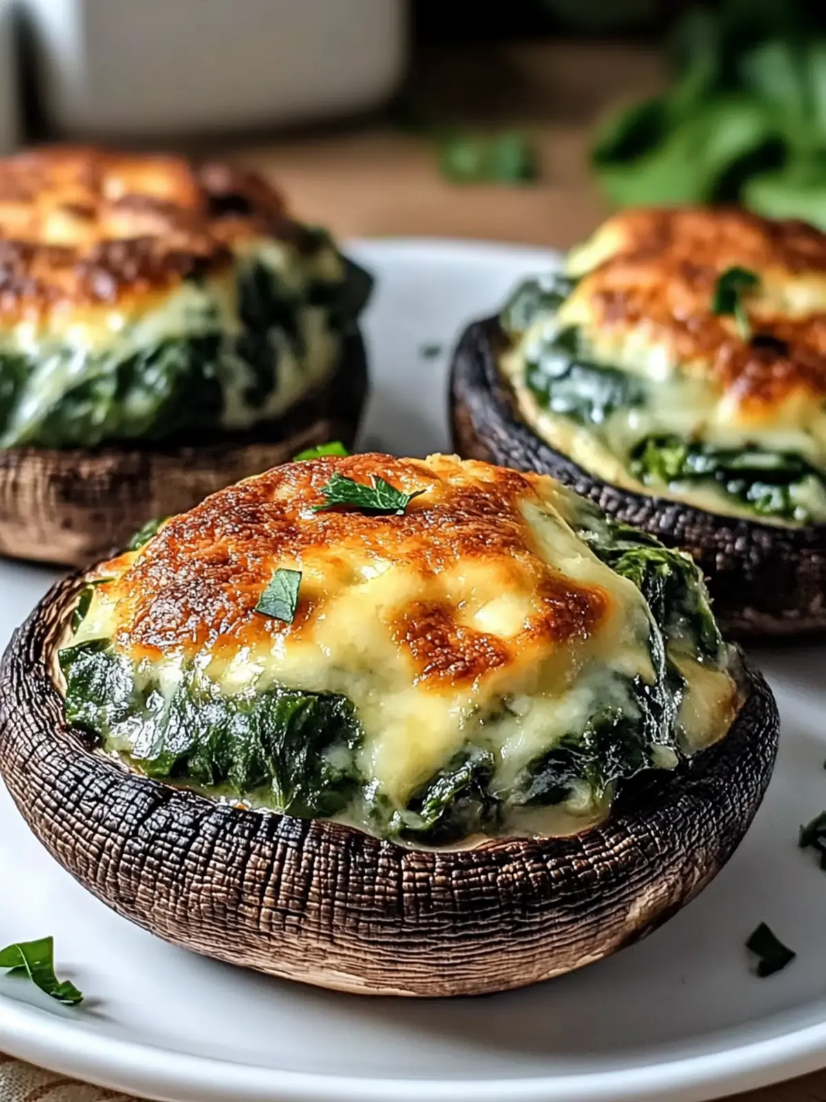 Irresistible Spinach and Cheese Stuffed Portobello Mushroom Bliss 4 Spinach and Cheese Stuffed Portobello Mushroom