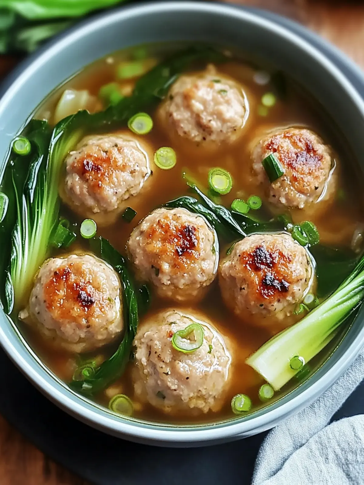 Ginger Chicken Meatball Soup with Bok Choy for Cozy Nights 3 Ginger Chicken Meatball Soup with Bok Choy for Cozy Nights