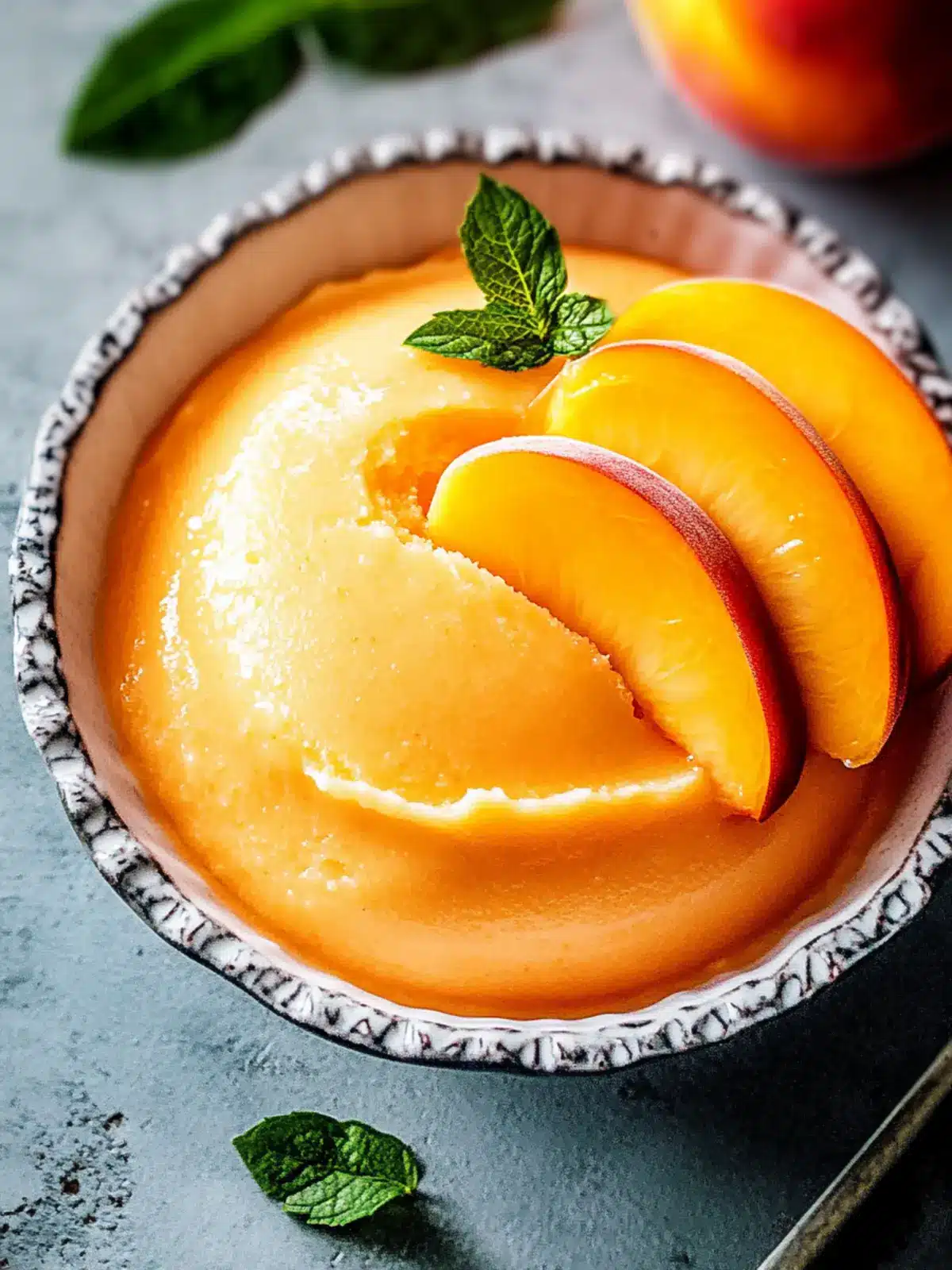 Delight in Homemade Peach Sorbet for a Sweet Summer Treat 2 Homemade Peach Sorbet