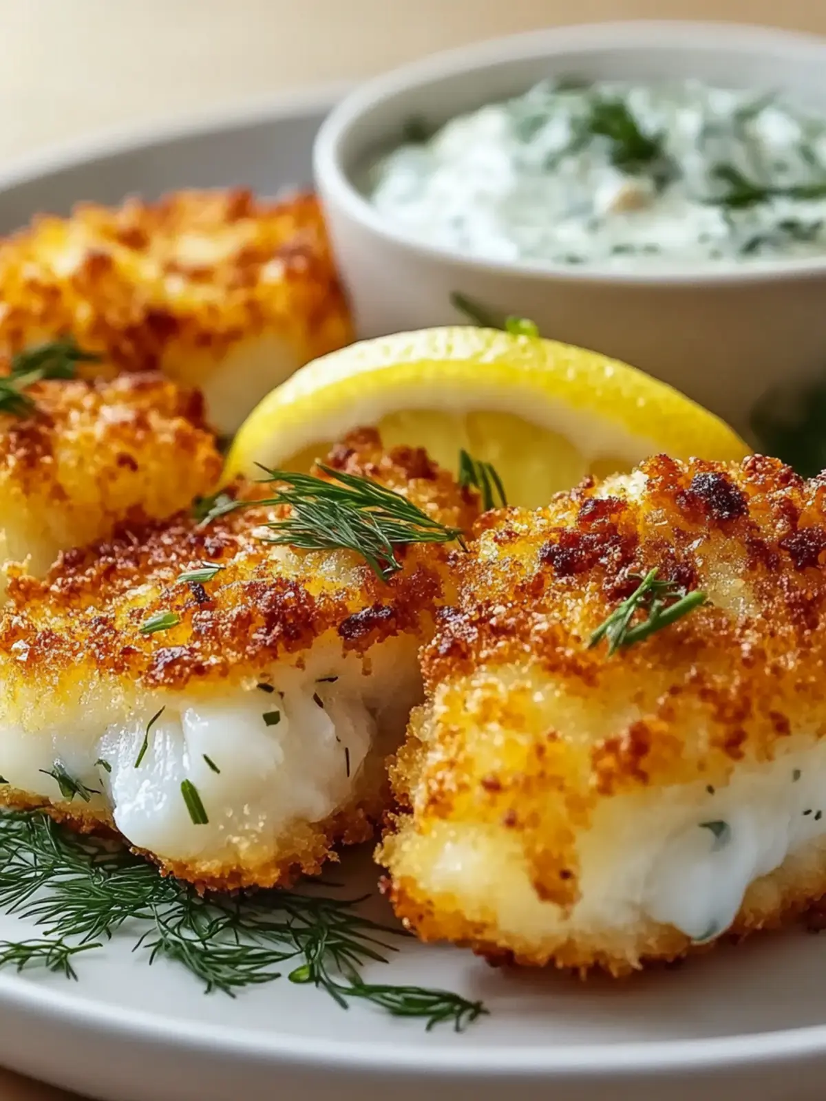 Crispy Cod with Lemon Dill Tartar Sauce for Ultimate Flavor 2 Crispy Cod with Lemon Dill Tartar Sauce