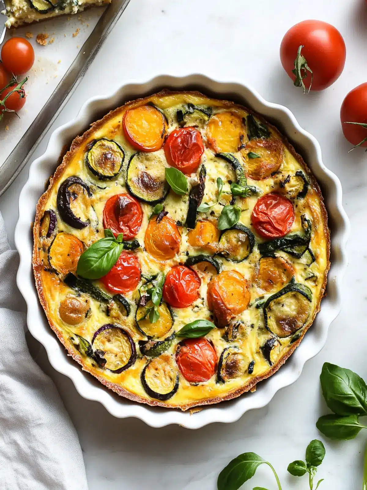 Crustless Garden Vegetable Quiche: A Light and Flavorful Delight 4 Crustless Garden Vegetable Quiche (gluten free + dairy free)