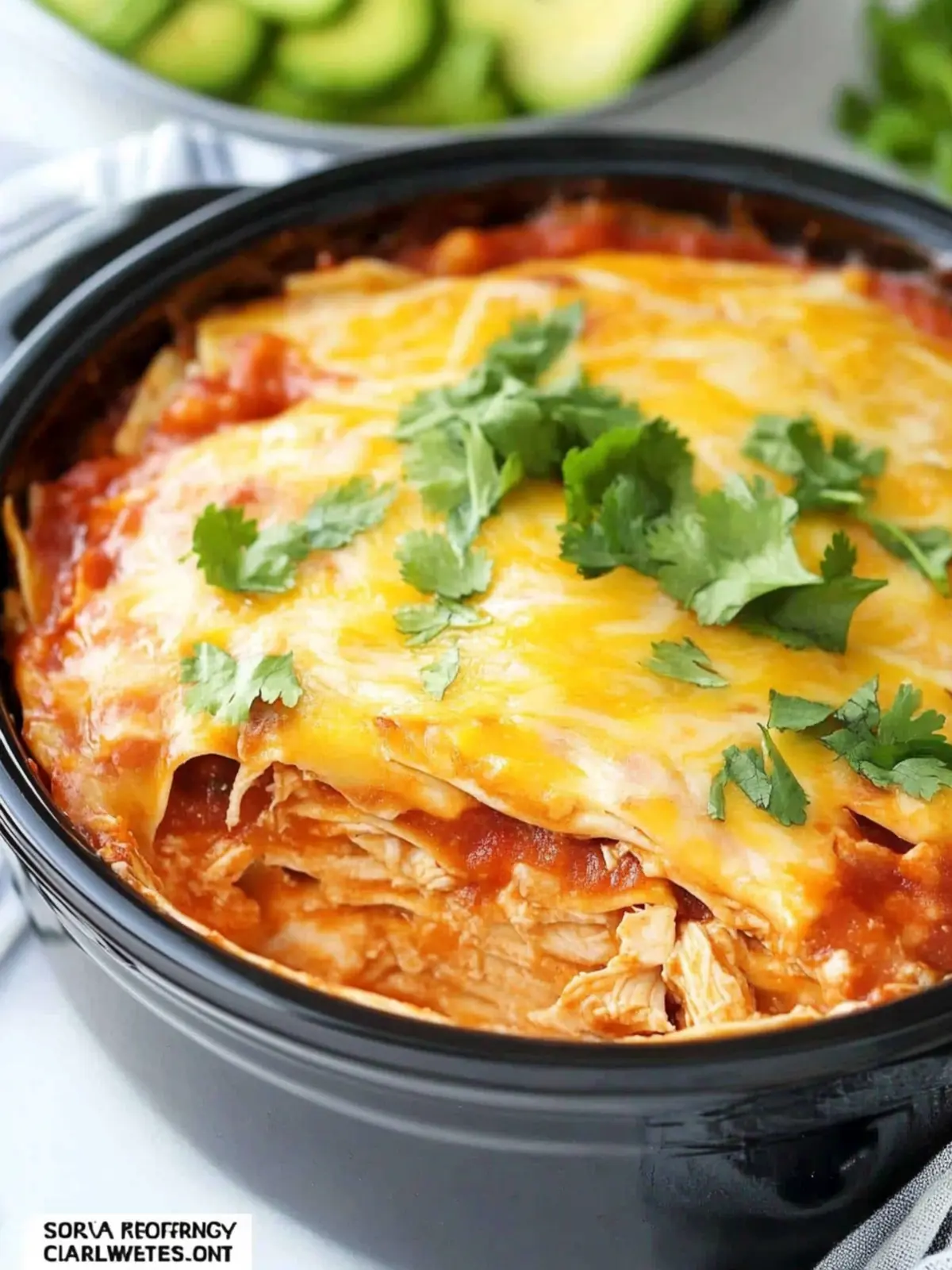 Savor the Flavor: Easy Slow Cooker Chicken Enchilada Casserole 3 Slow Cooker Chicken Enchilada Casserole