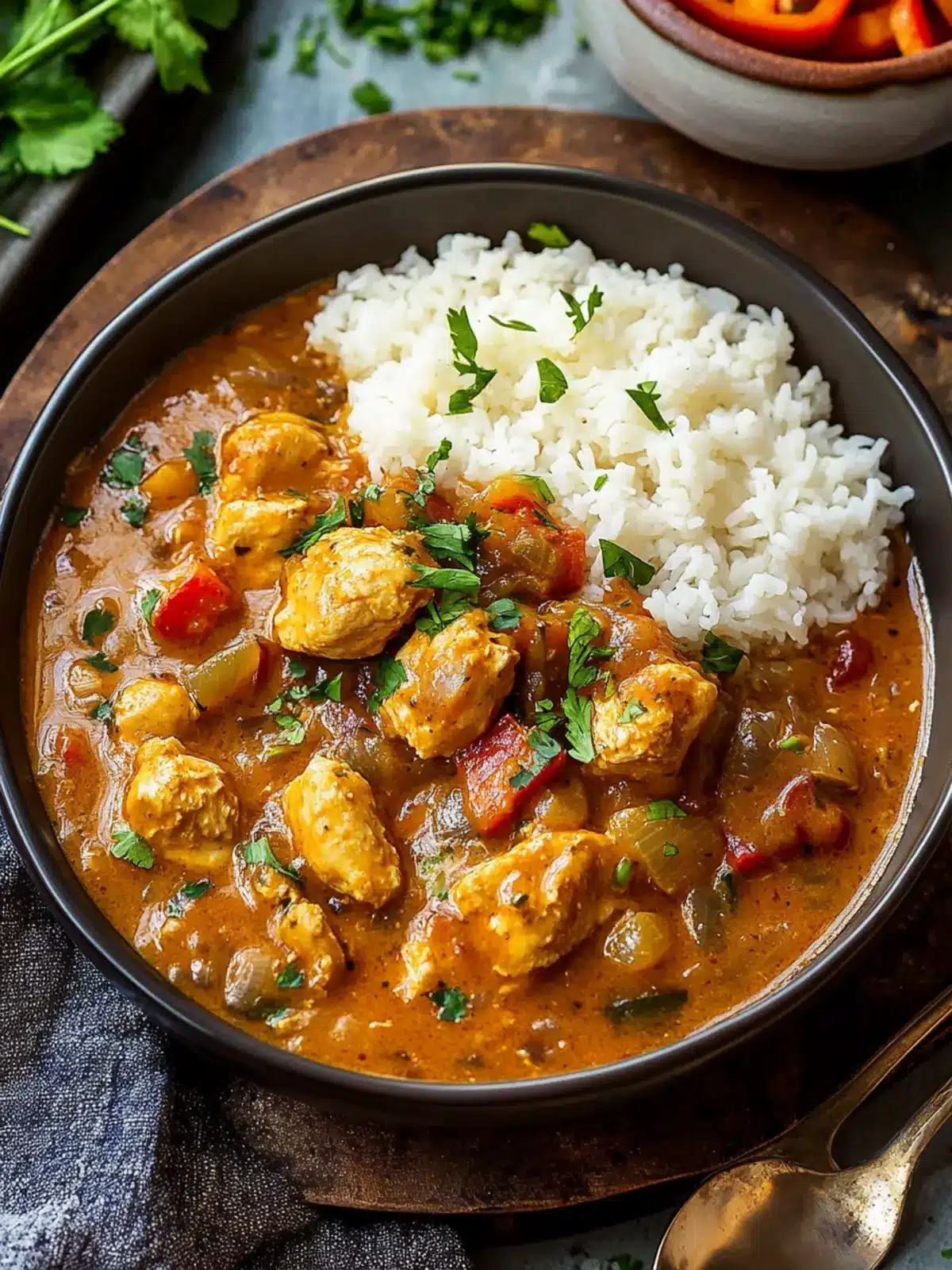 Savor Cajun Chicken Étouffée: Comforting Flavor Awaits 3 Chicken Étouffée