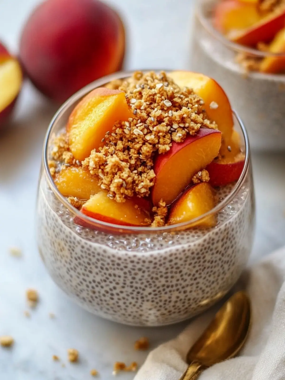 Peach Cobbler Chia Pudding: A Delightful Breakfast Treat 5 Peach Cobbler Chia Pudding