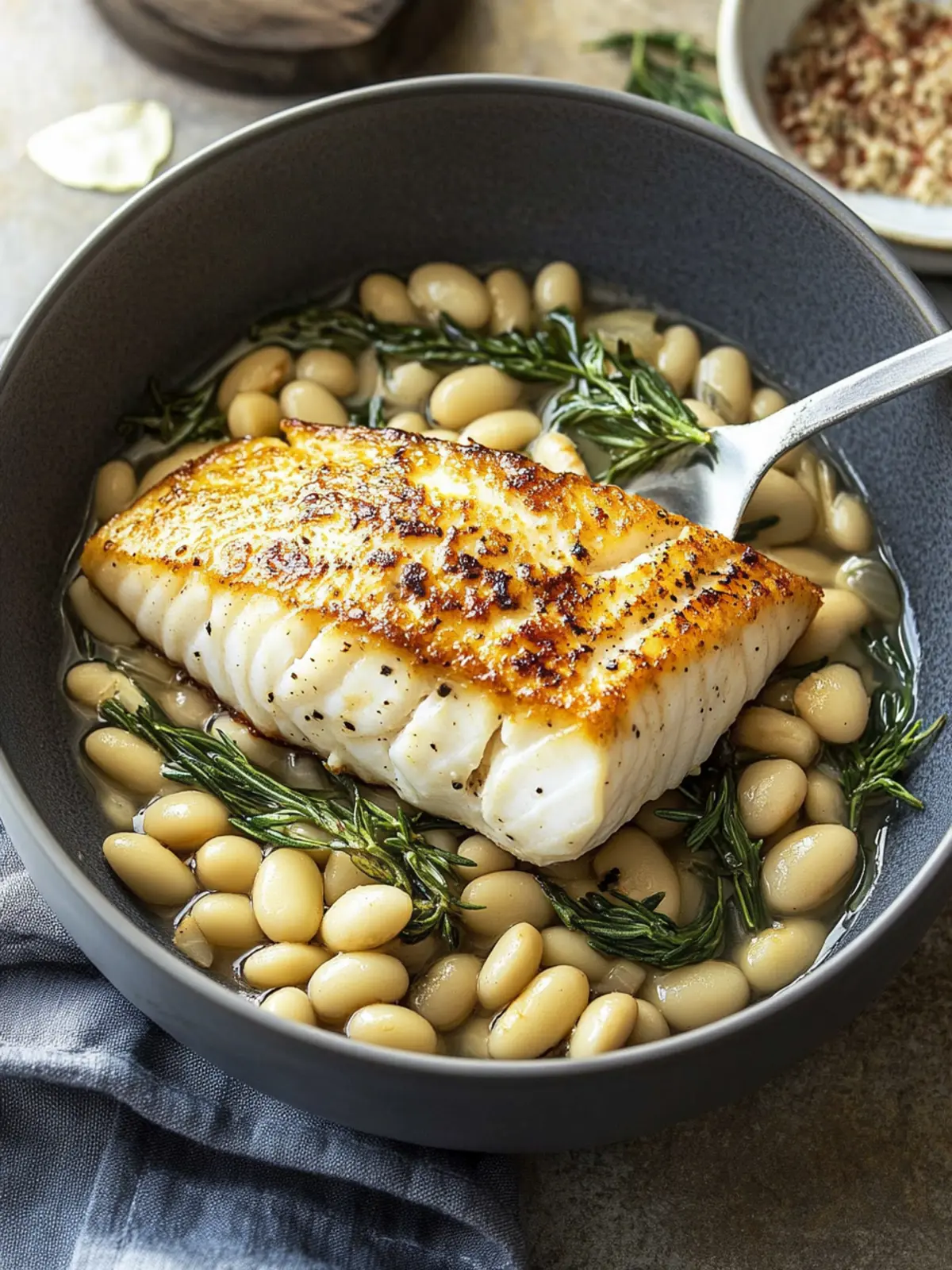 Pan Seared Halibut with White Beans: A Flavorful Dinner Delight 4 Pan Seared Halibut with White Beans