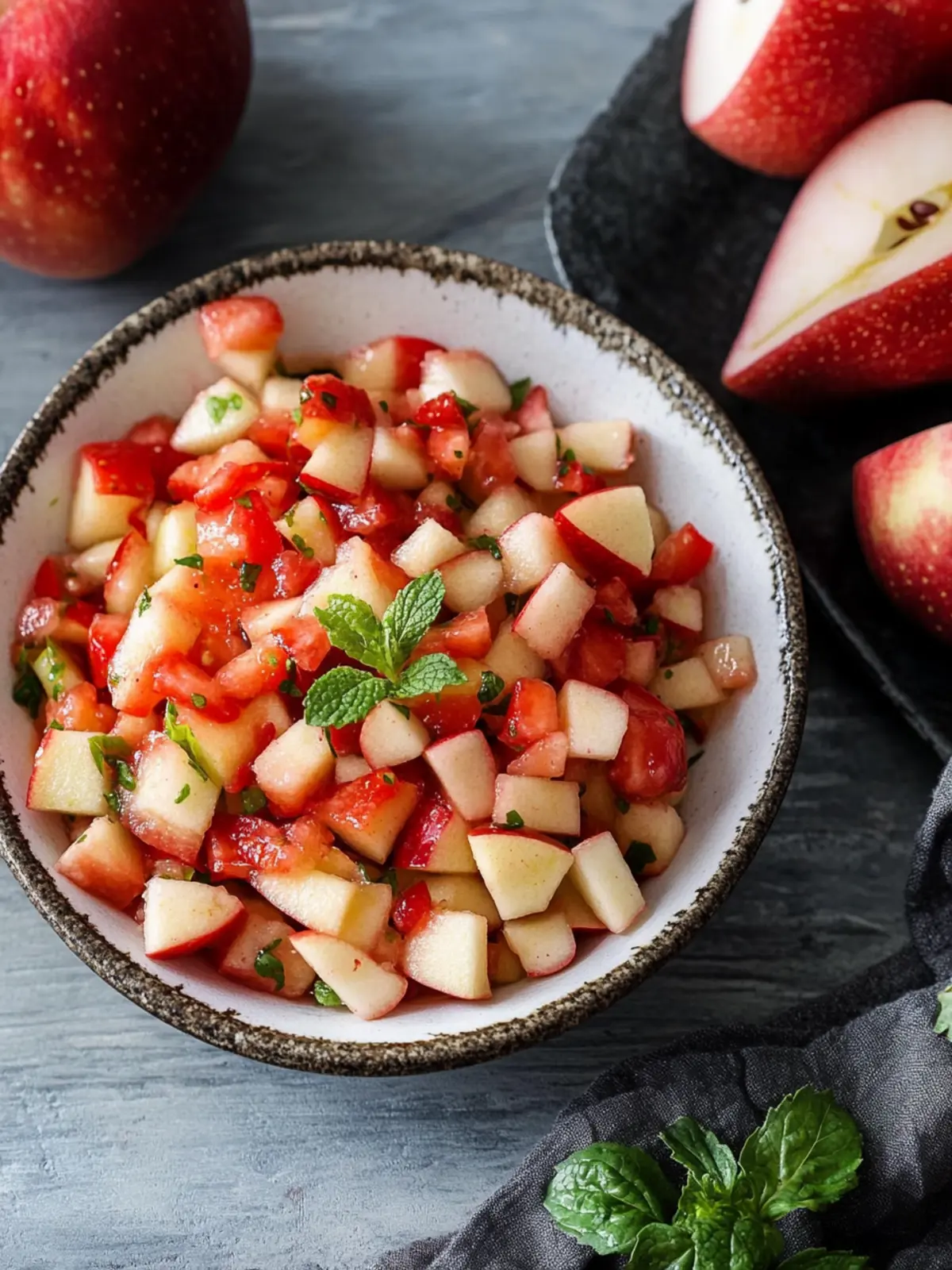 Fresh Apple Salsa with Strawberries for a Zesty Twist 3 Fresh Apple Salsa with Strawberries