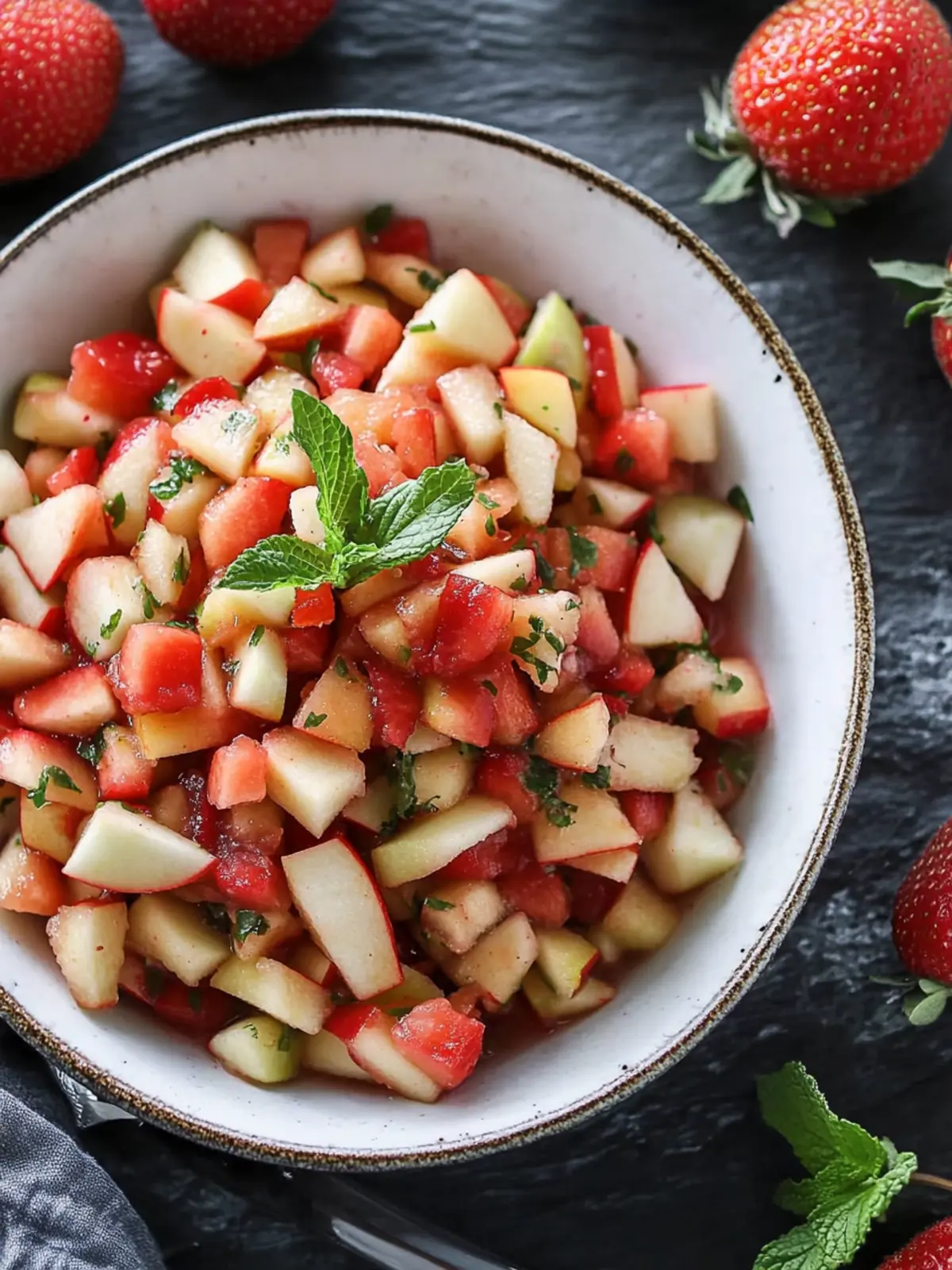 Fresh Apple Salsa with Strawberries for a Zesty Twist 2 Fresh Apple Salsa with Strawberries