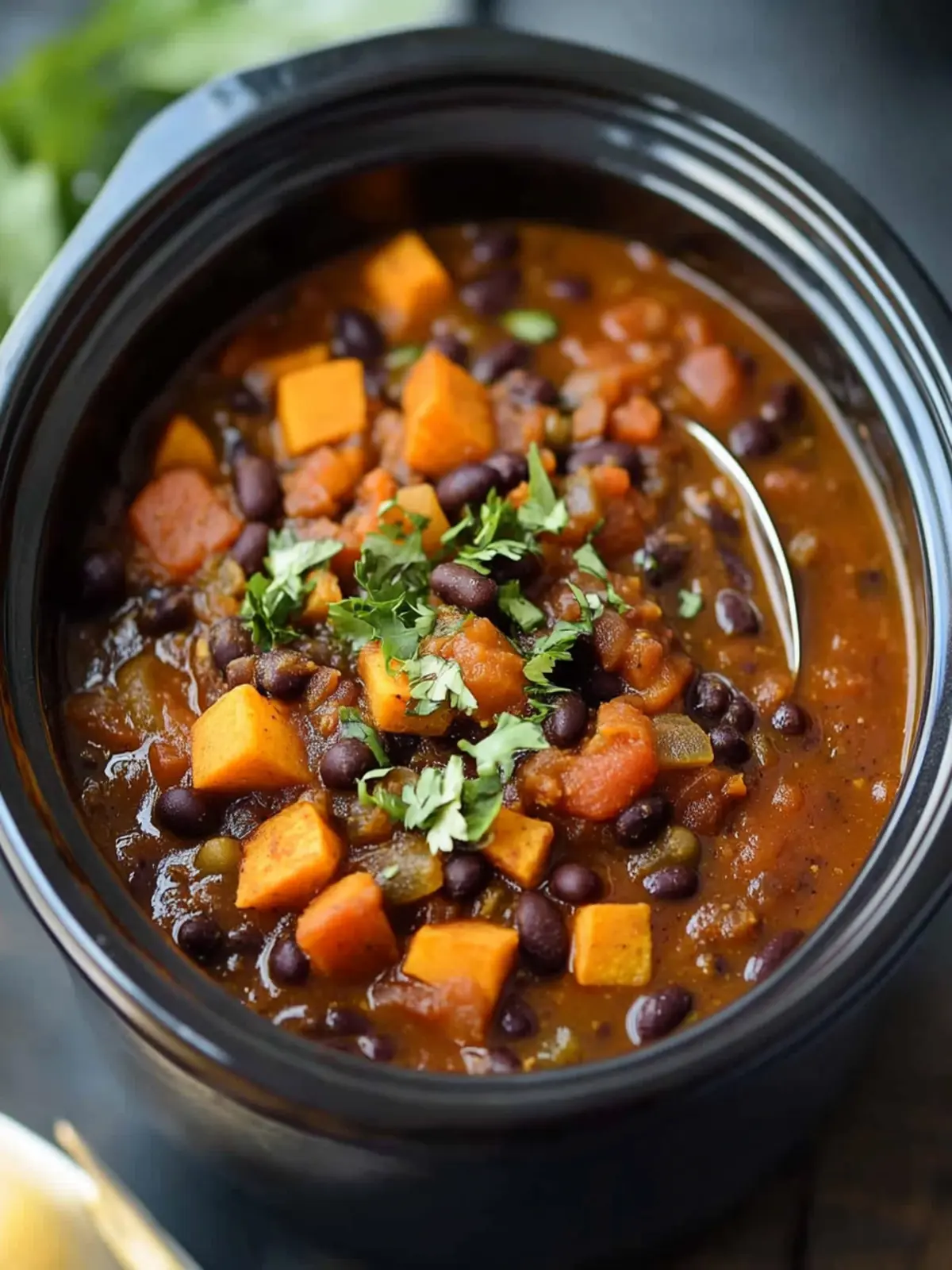 Crock Pot Sweet Potato Black Bean Chili Recipe for Cozy Nights 3 Crock Pot Sweet Potato Black Bean Chili Recipe