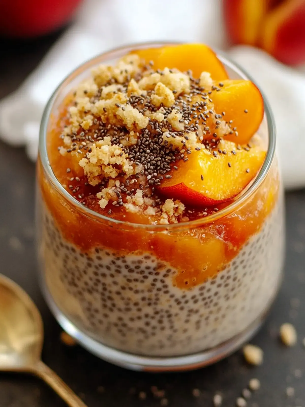 Peach Cobbler Chia Pudding: A Delightful Breakfast Treat 3 Peach Cobbler Chia Pudding