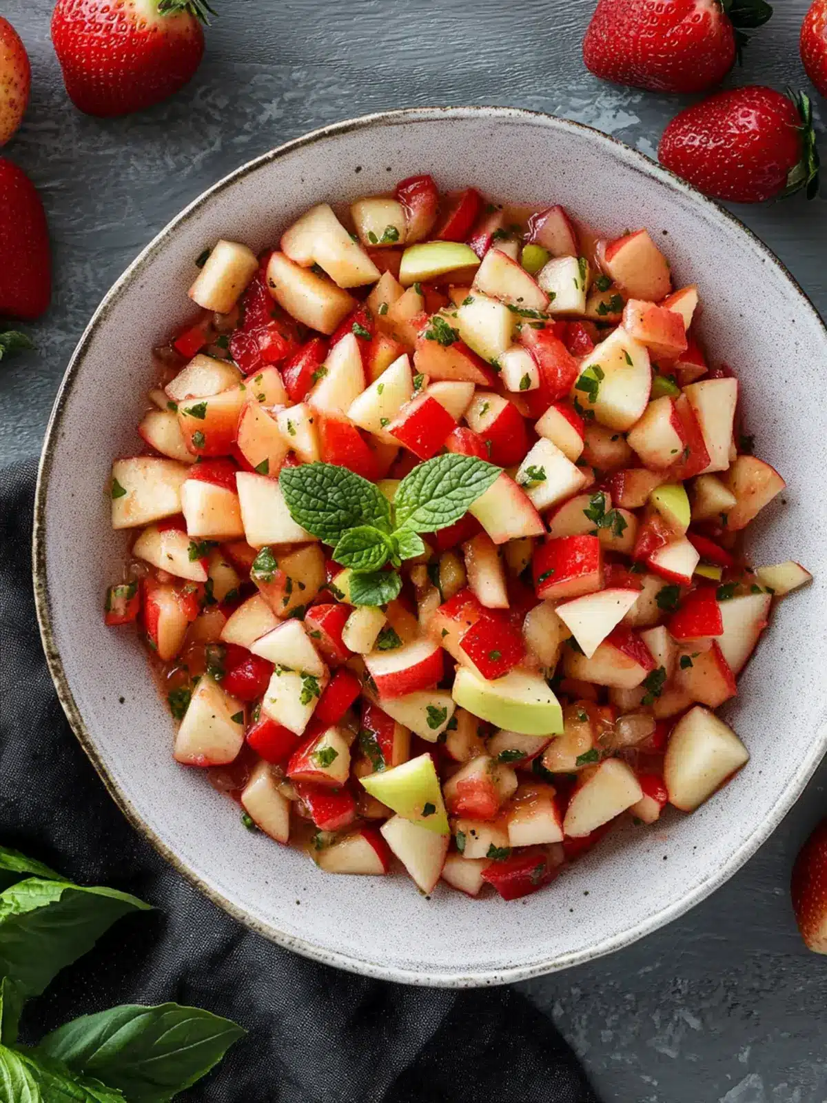 Fresh Apple Salsa with Strawberries for a Zesty Twist 5 Fresh Apple Salsa with Strawberries