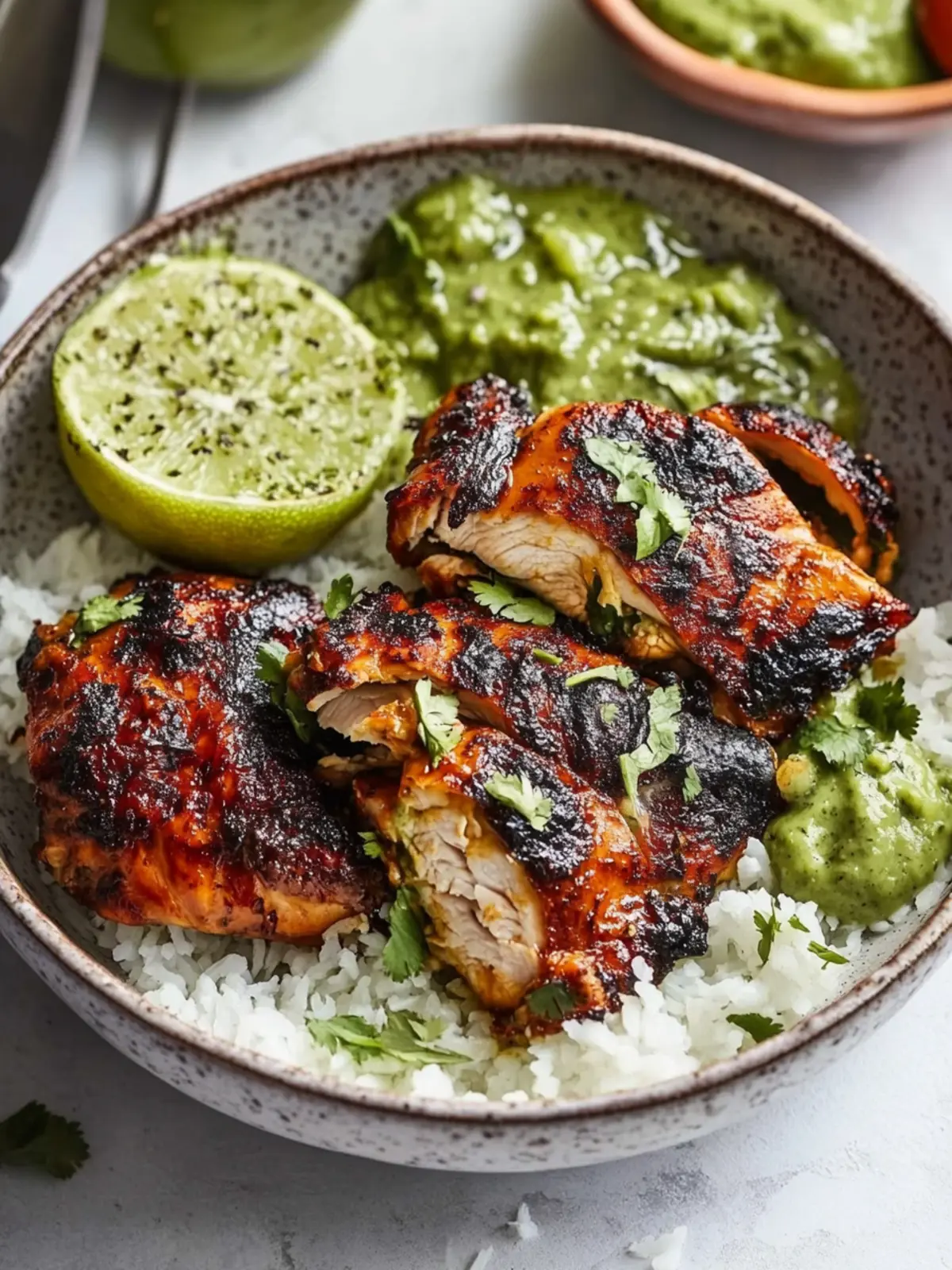 Peruvian Inspired Chicken Thighs with Zesty Jalapeño Sauce 5 Peruvian Inspired Chicken