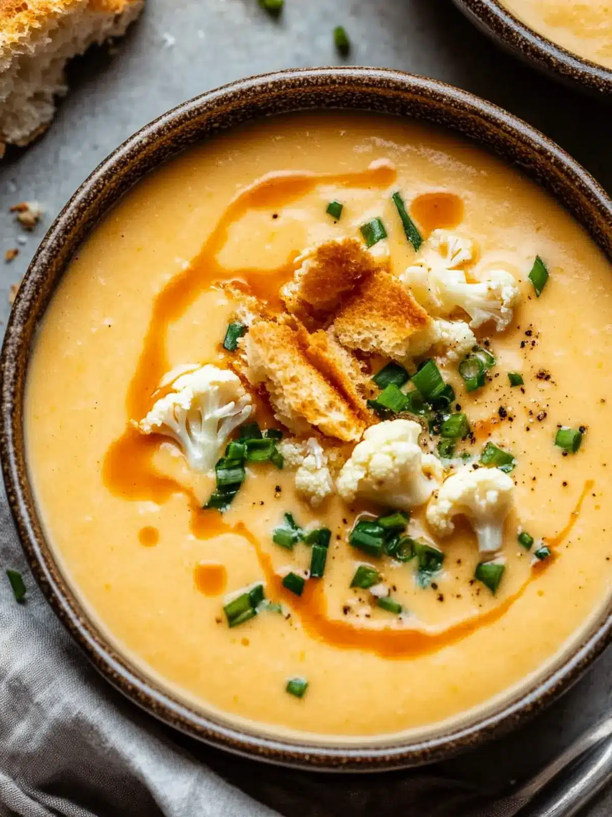 Cheddar Buffalo Cauliflower Soup: A Cozy, Flavorful Twist 3 Cheddar Buffalo Cauliflower Soup